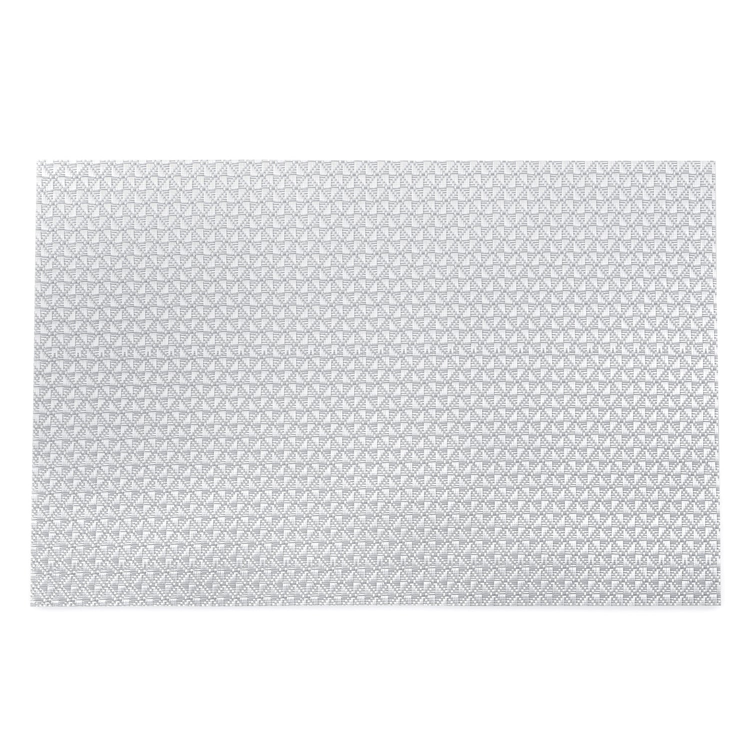 Set Of 2 Silver Diamond Design Pvc Placemats