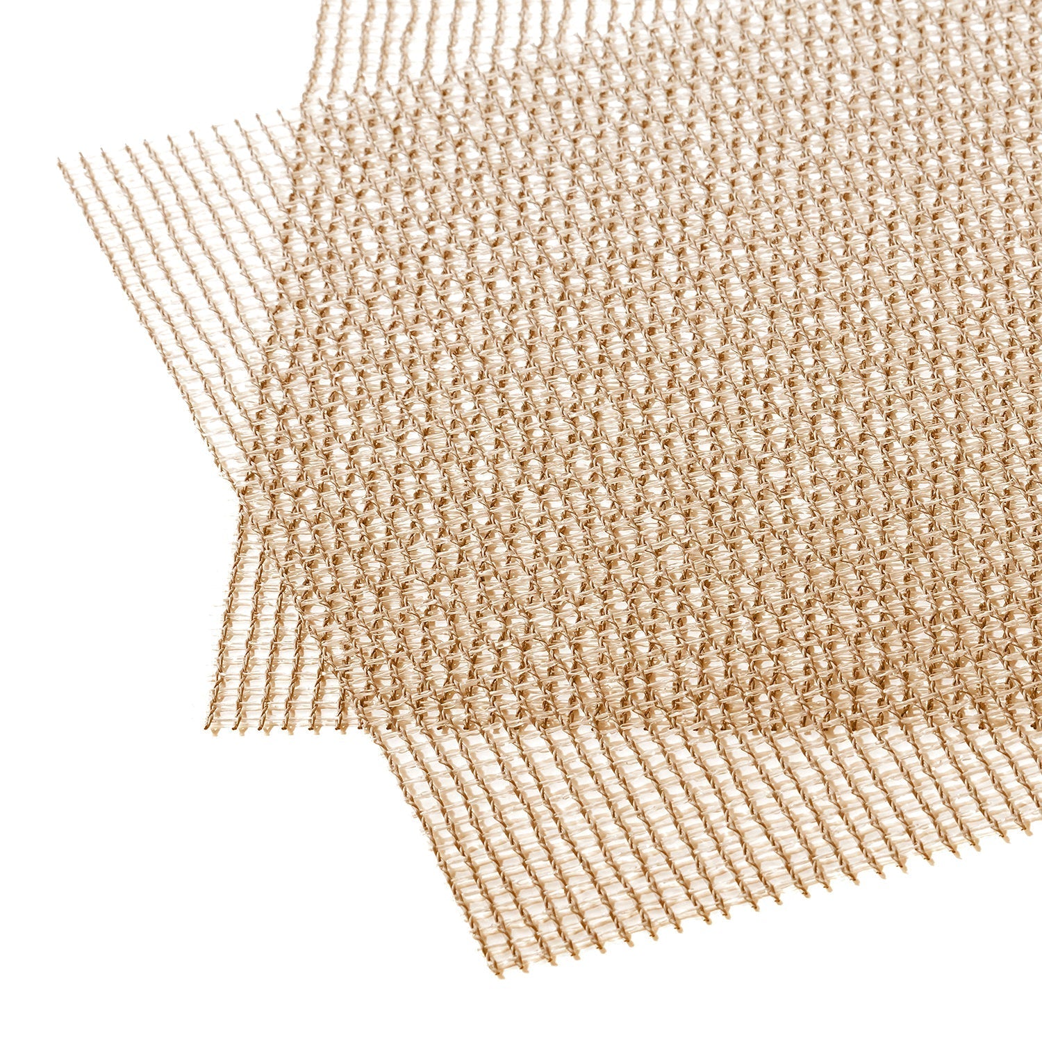Set Of 2 Beige Checkered Design Pvc Placemats