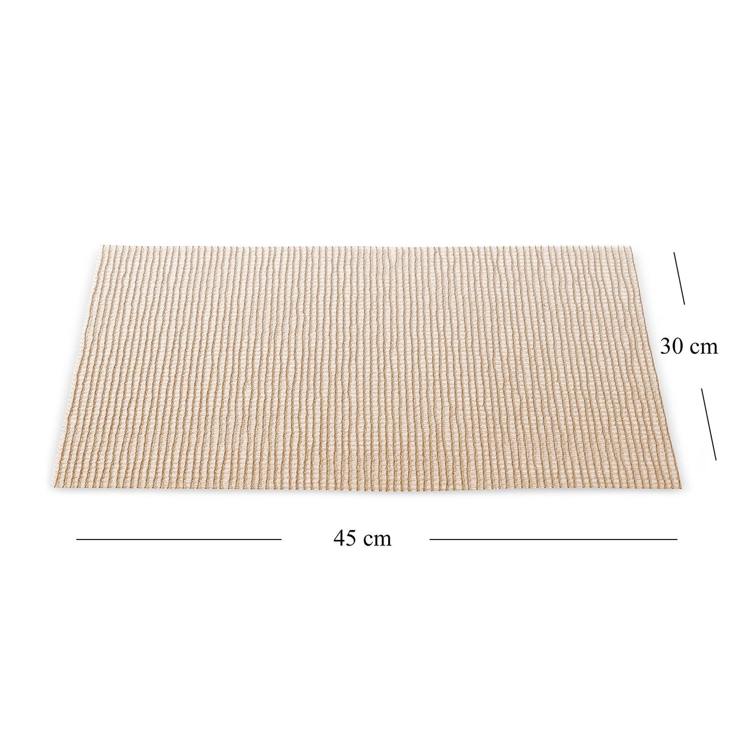 Set Of 2 Beige Checkered Design Pvc Placemats
