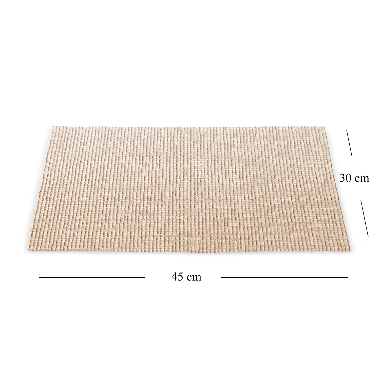 Set Of 2 Beige Checkered Design Pvc Placemats
