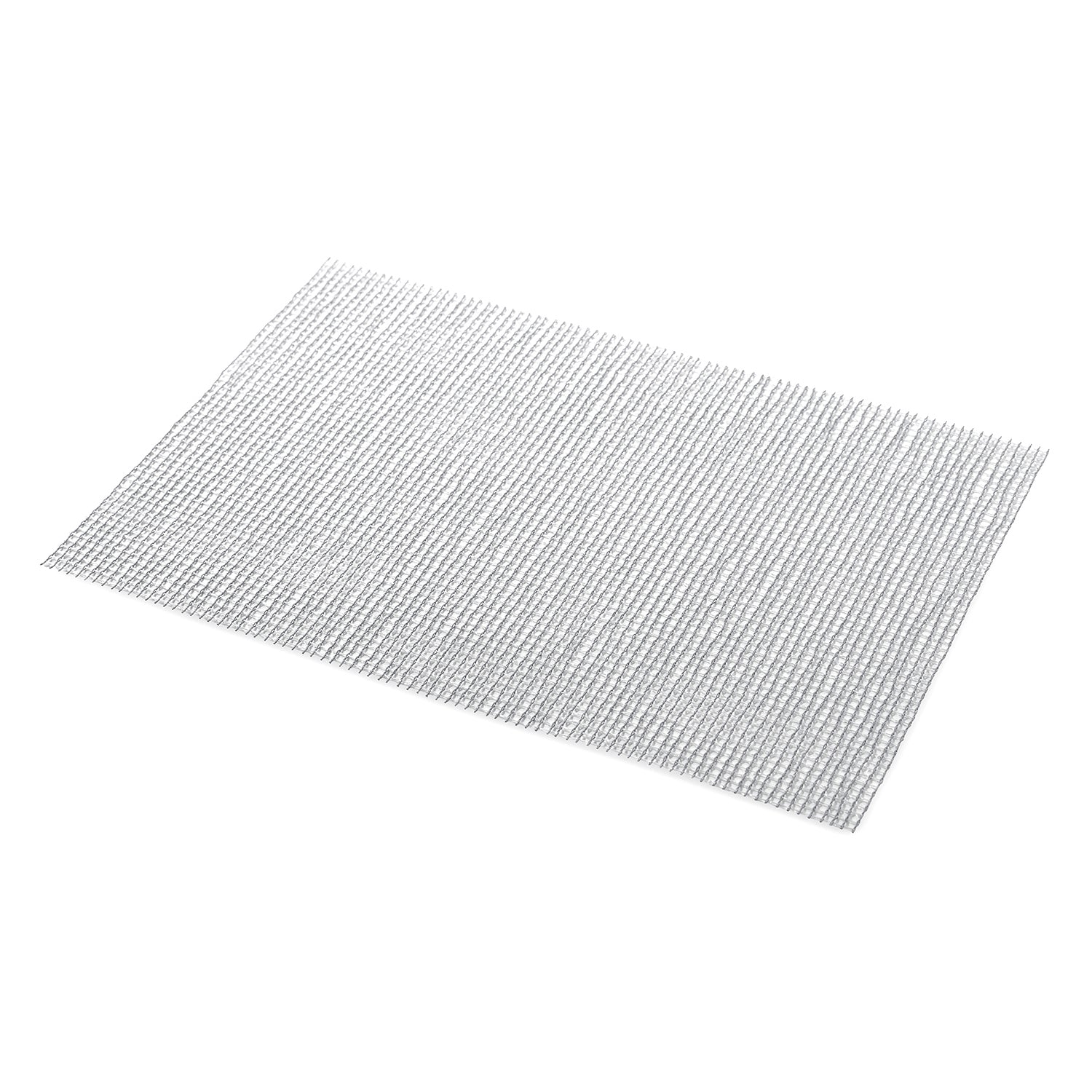 Set Of 2 Silver Checkered Design Pvc Placemats