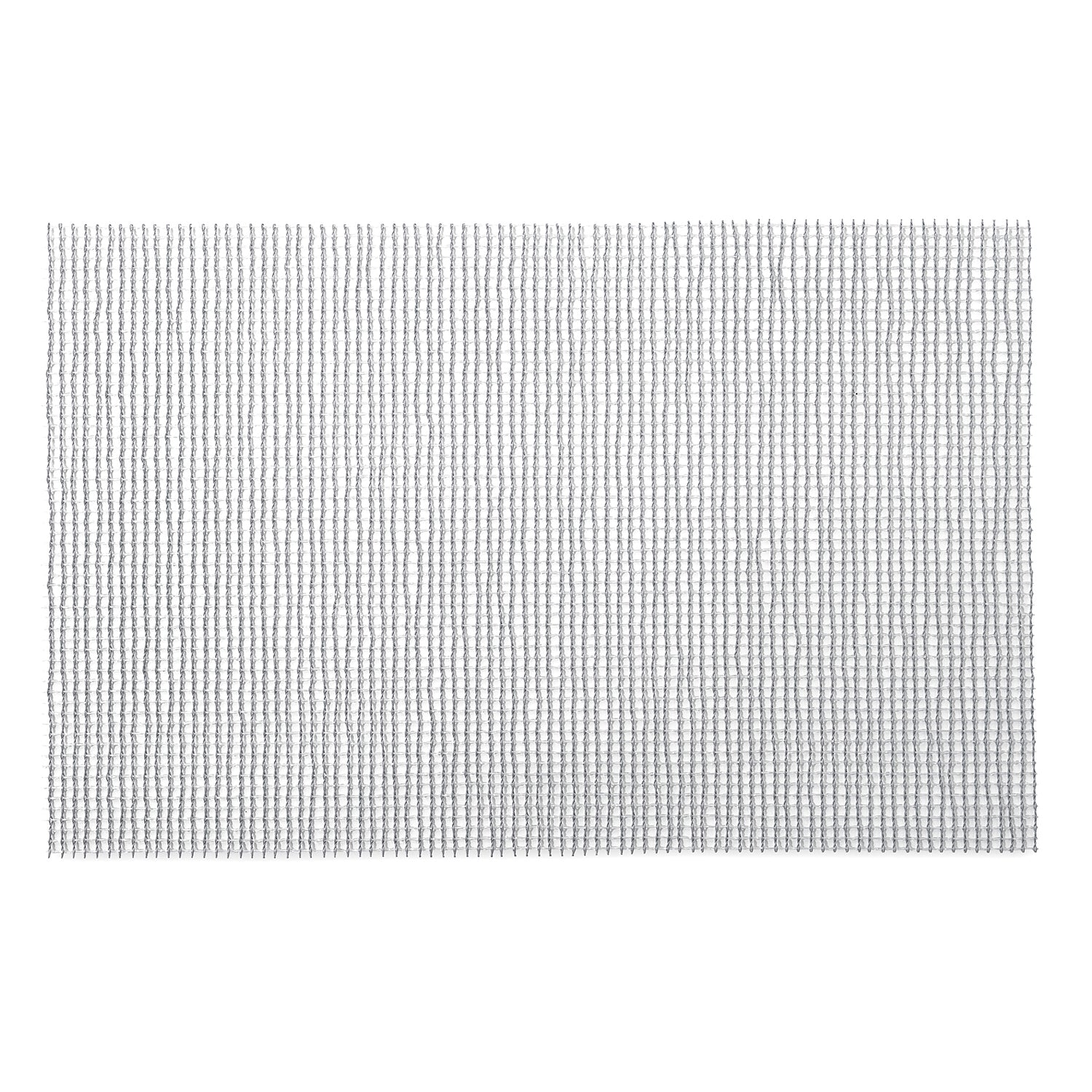 Set Of 2 Silver Checkered Design Pvc Placemats