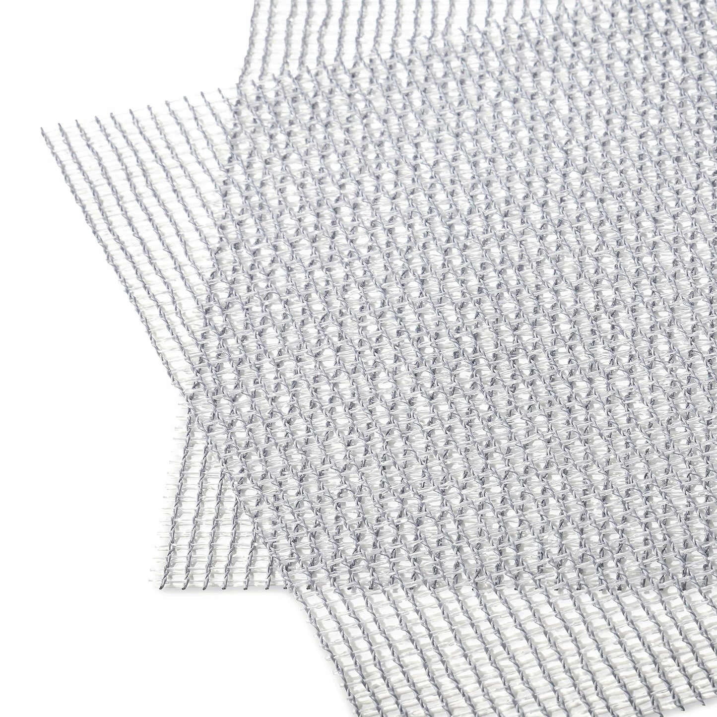 Set Of 2 Silver Checkered Design Pvc Placemats