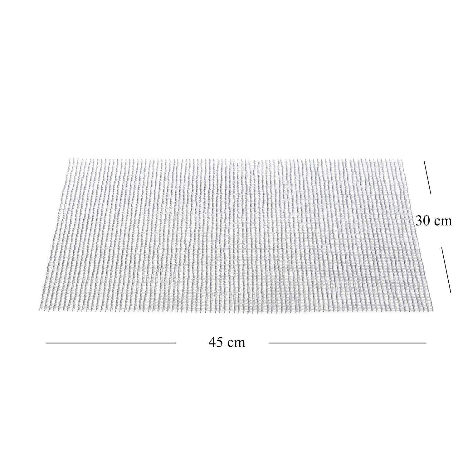 Set Of 2 Silver Checkered Design Pvc Placemats