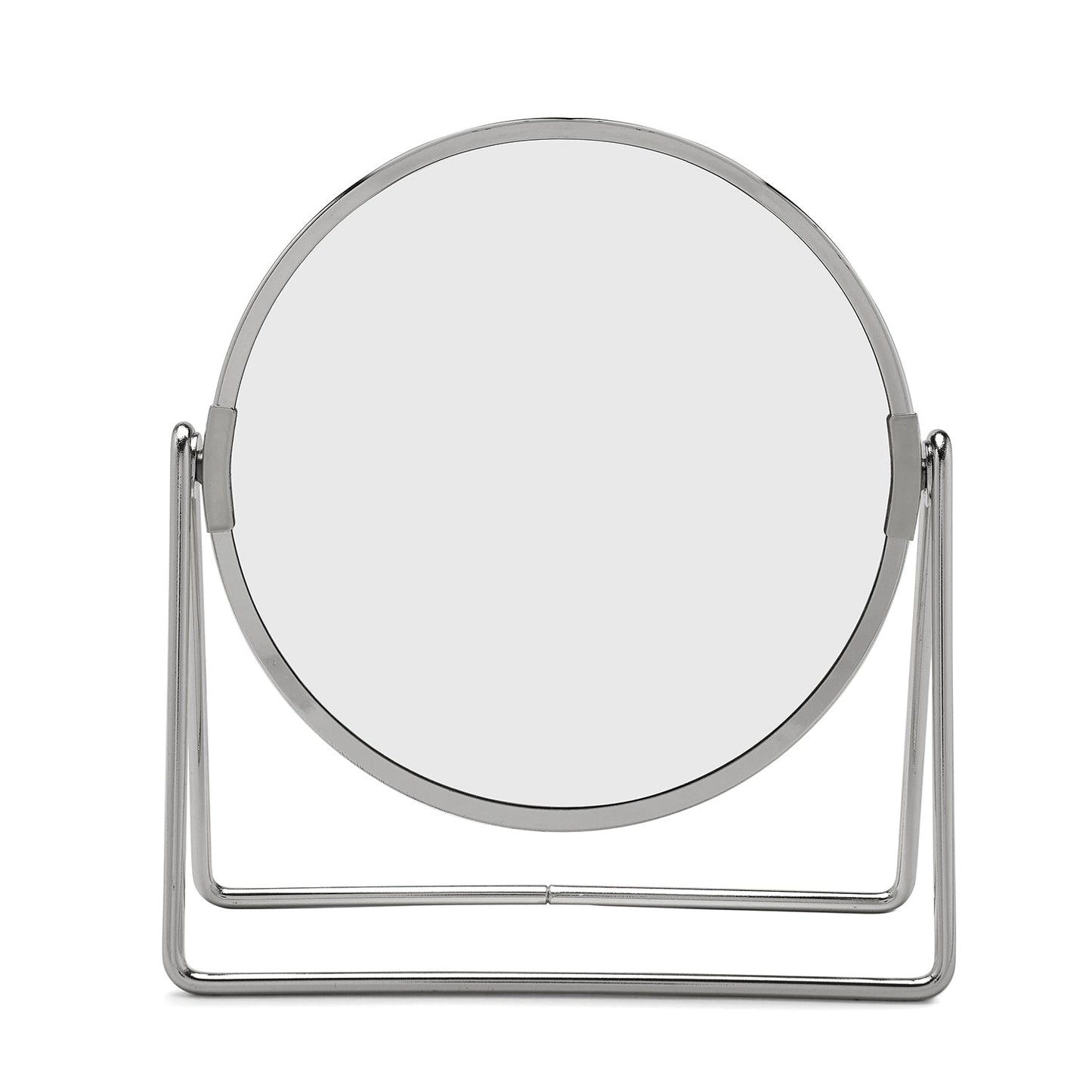 Silver Double Sided Metal Vanity Mirror