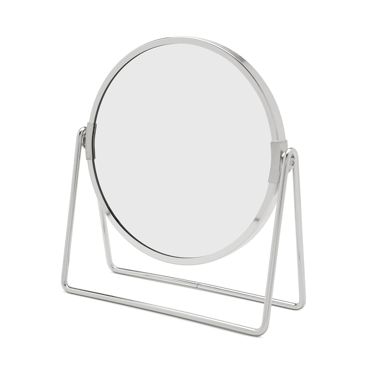 Silver Double Sided Metal Vanity Mirror