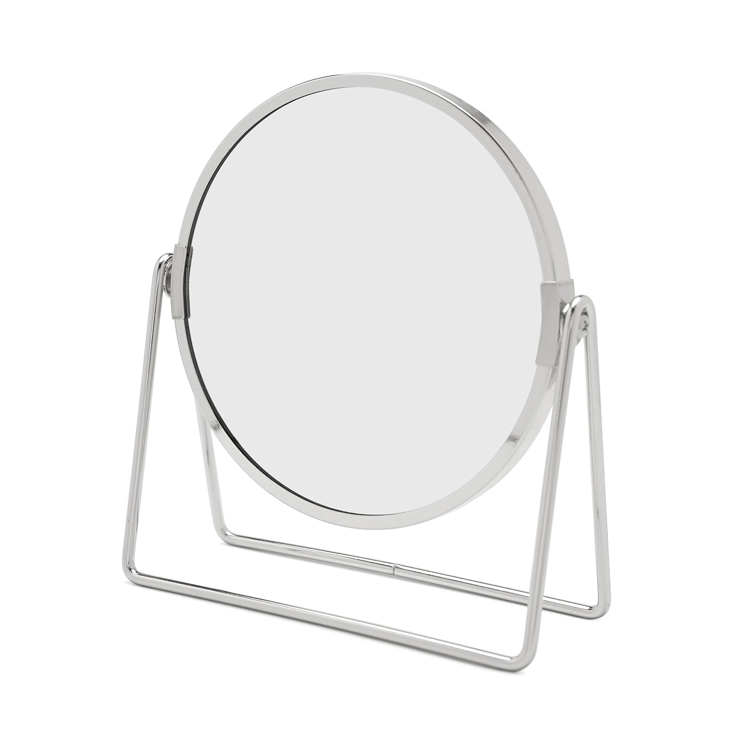 Silver Double Sided Metal Vanity Mirror