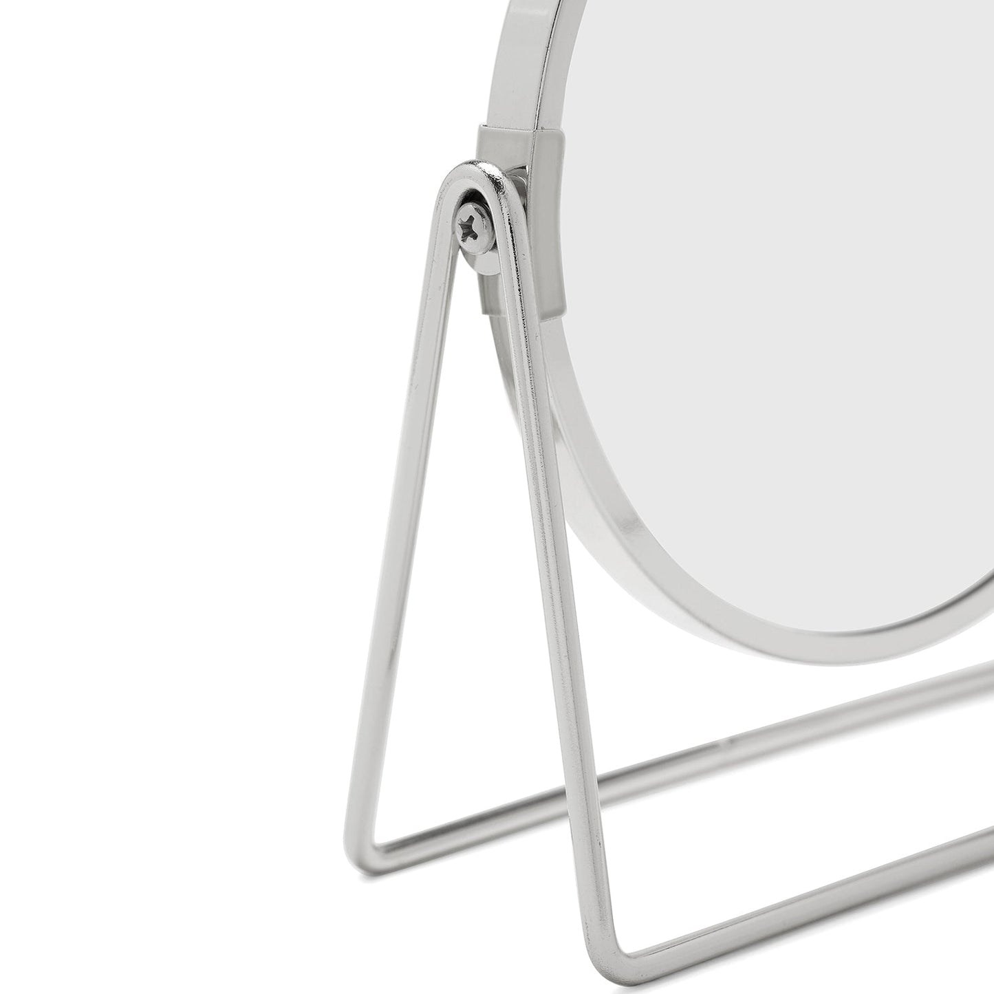 Silver Double Sided Metal Vanity Mirror