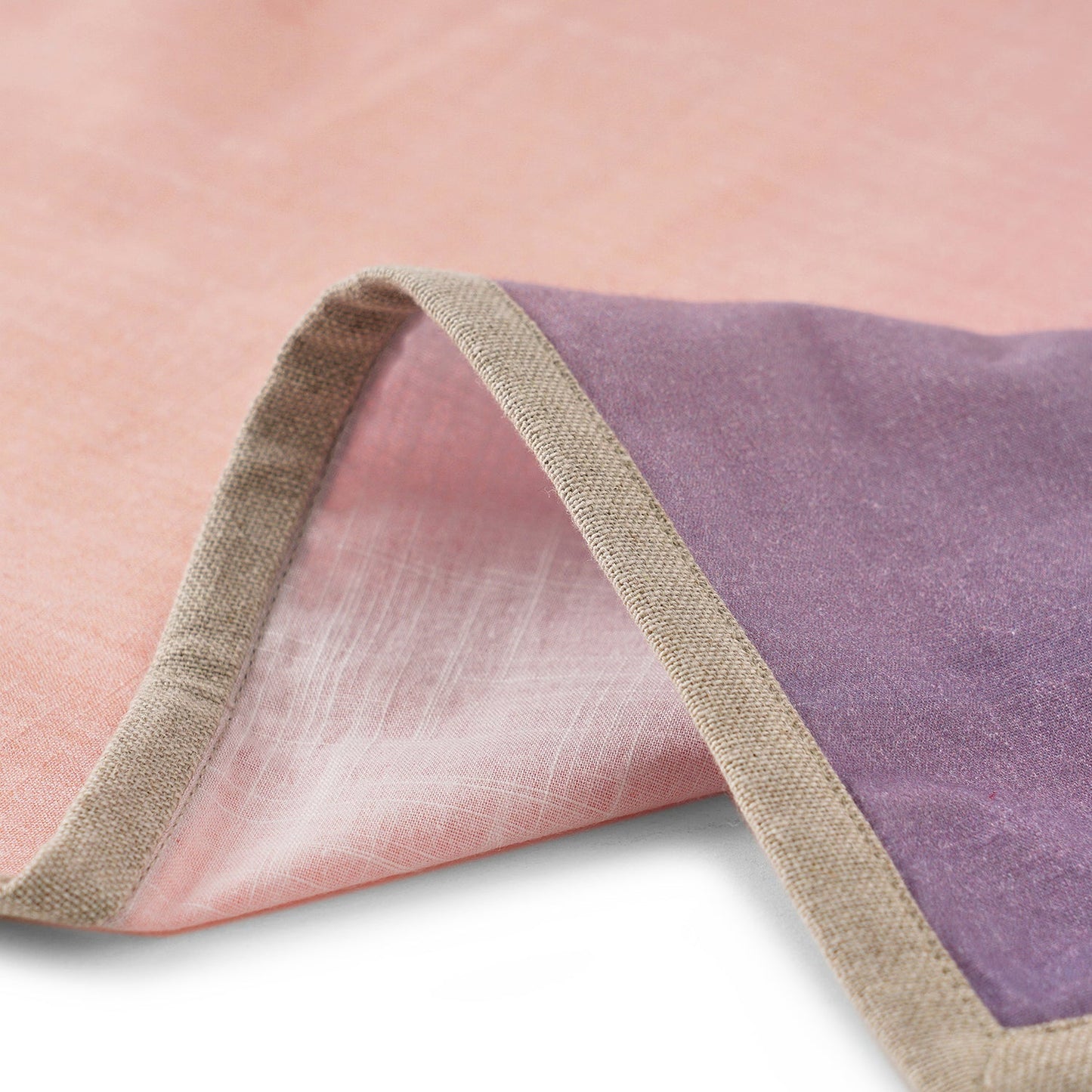 Set Of 4 Pink And Purple Ombre Cotton Napkins