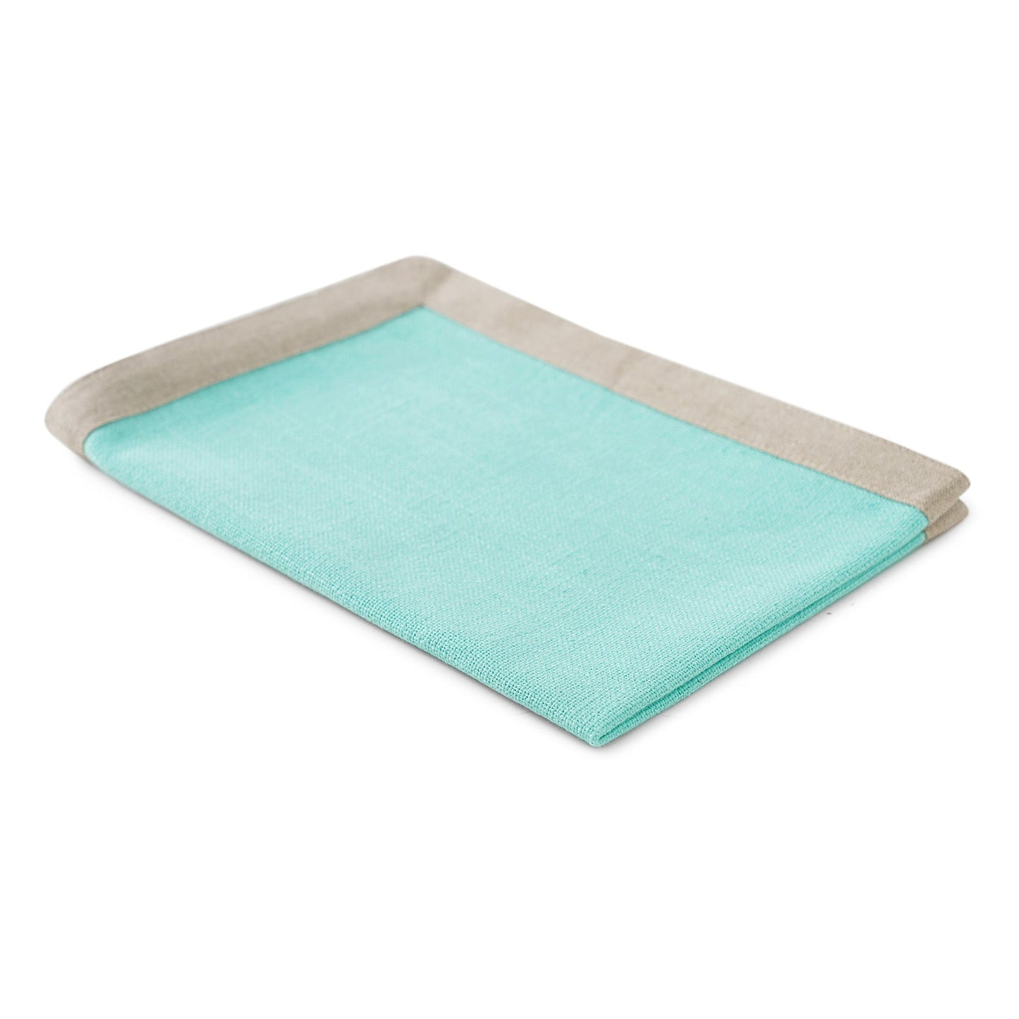 Set Of 2 Aqua Cotton Placemats