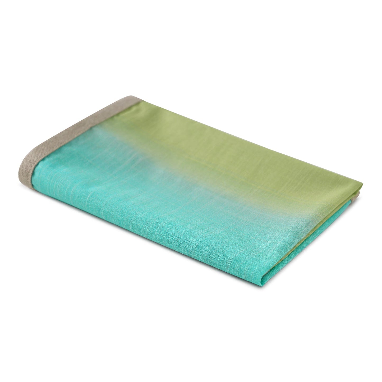 Set Of 4 Green And Aqua Ombre Cotton Napkins