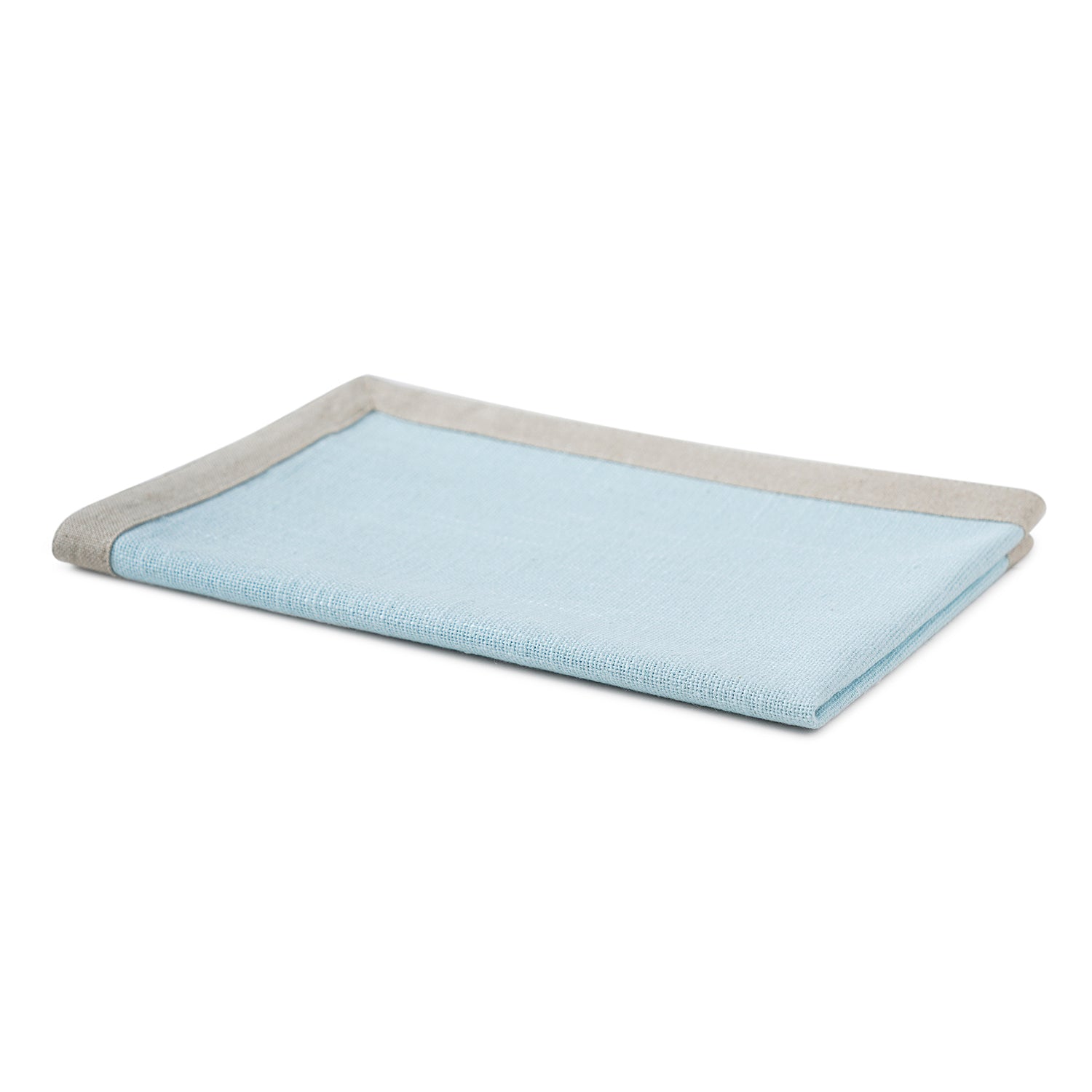 Set Of 2 Blue Cotton Placemats