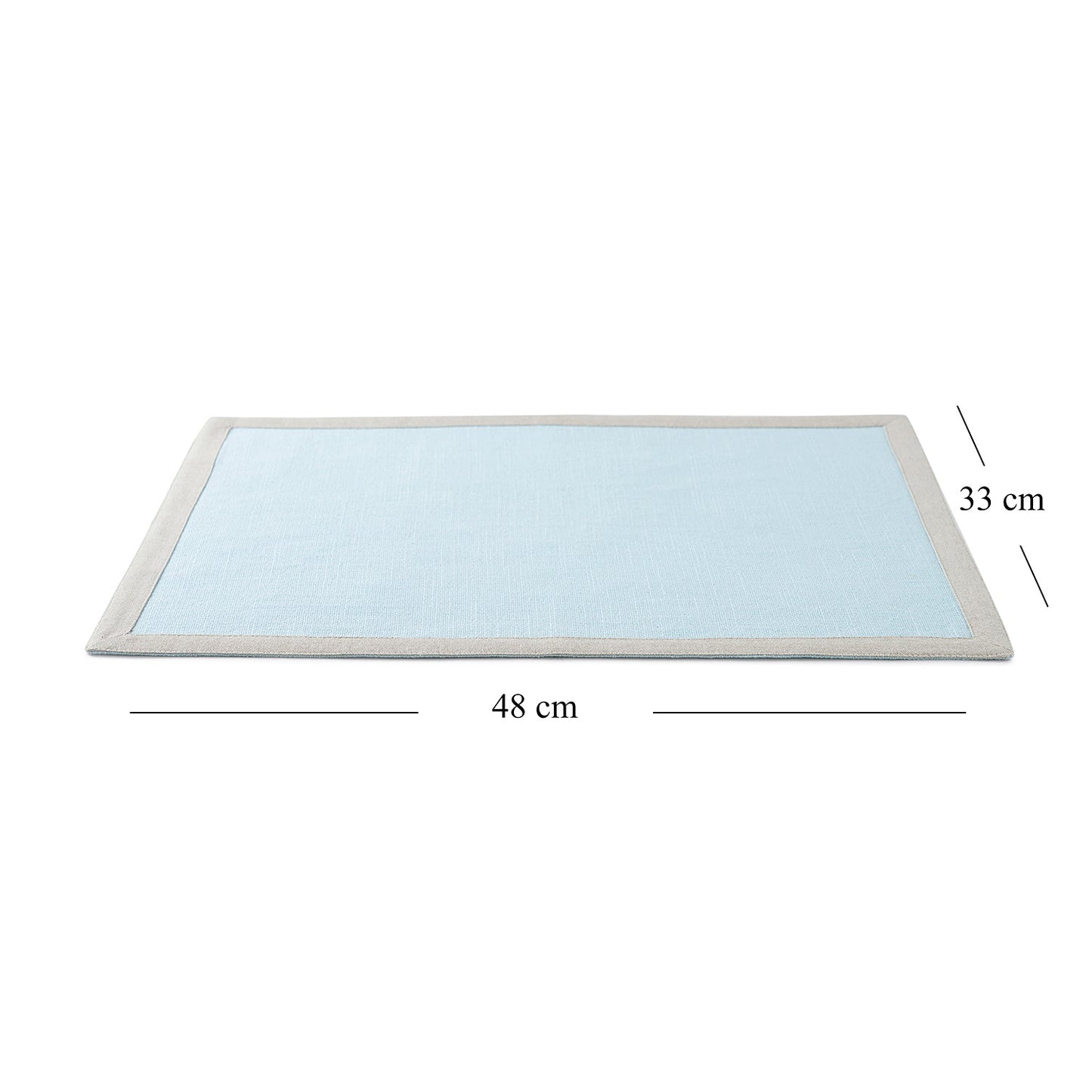 Set Of 2 Blue Cotton Placemats