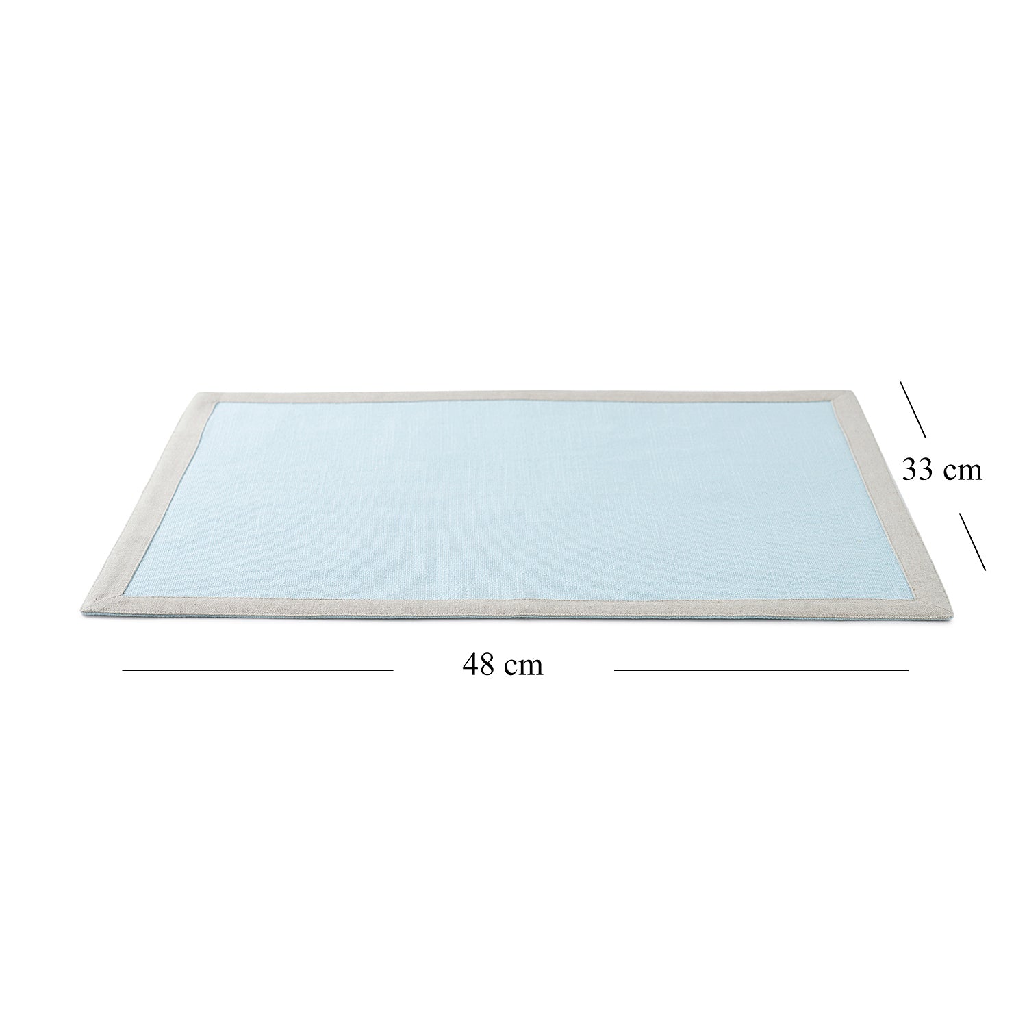 Set Of 2 Blue Cotton Placemats