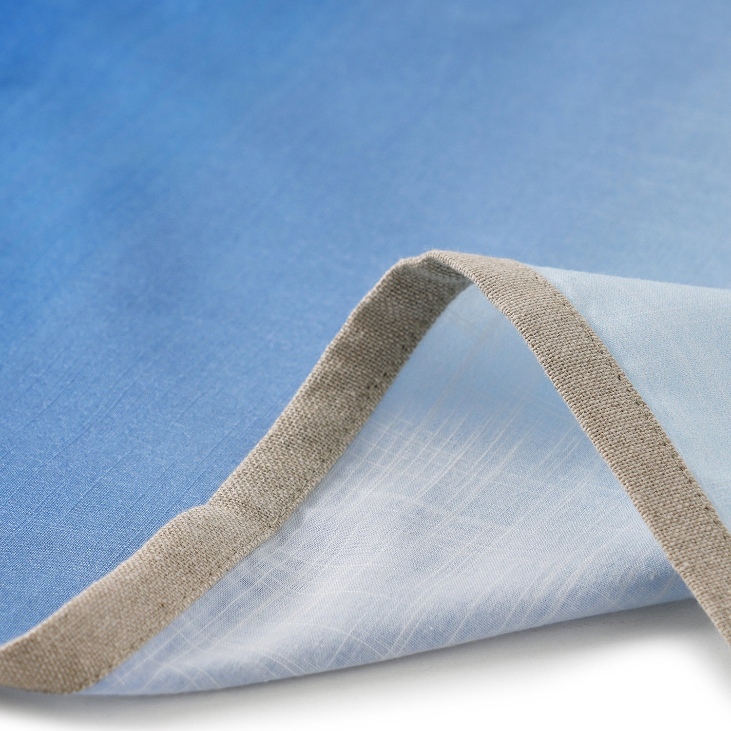 Set Of 4 Blue Ombre Cotton Napkins