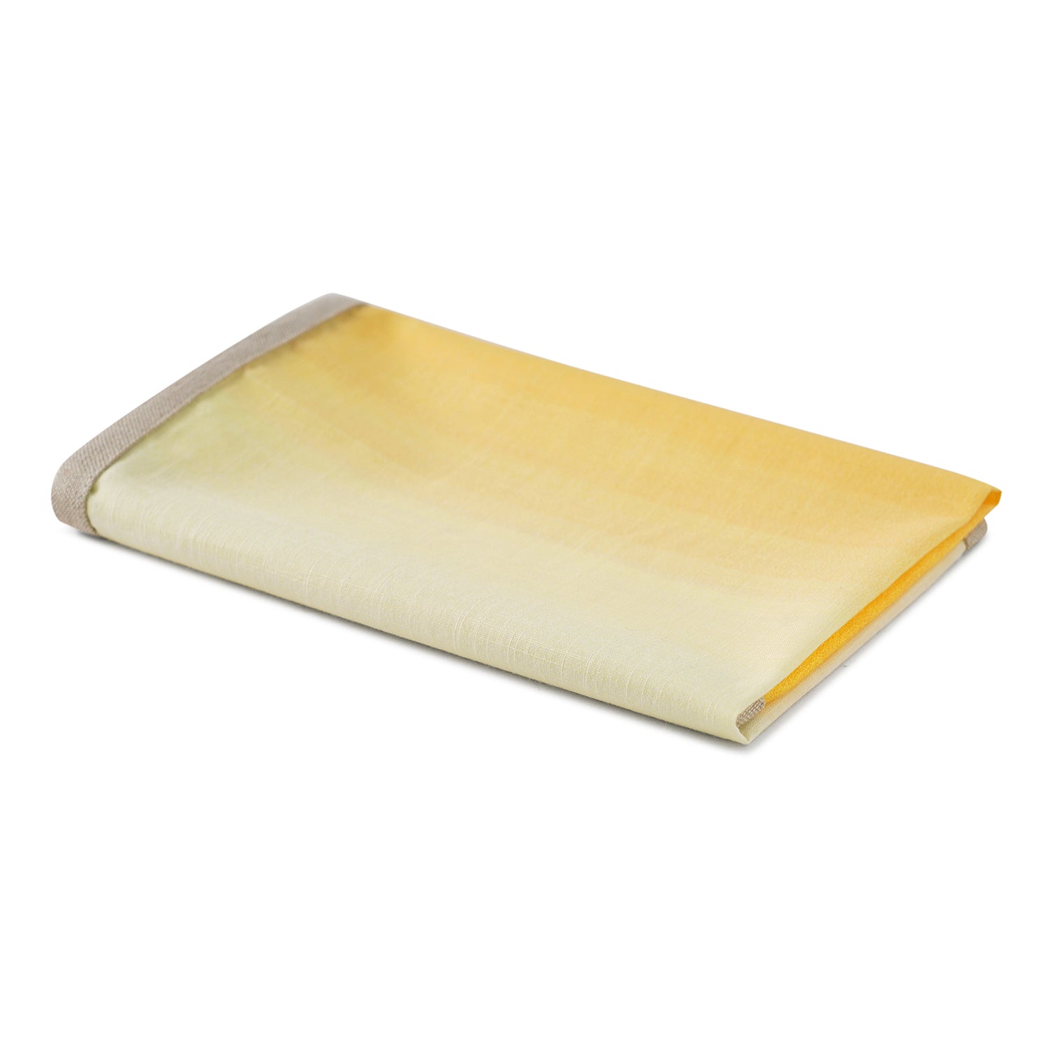 Set Of 4 Yellow Ombre Cotton Napkins