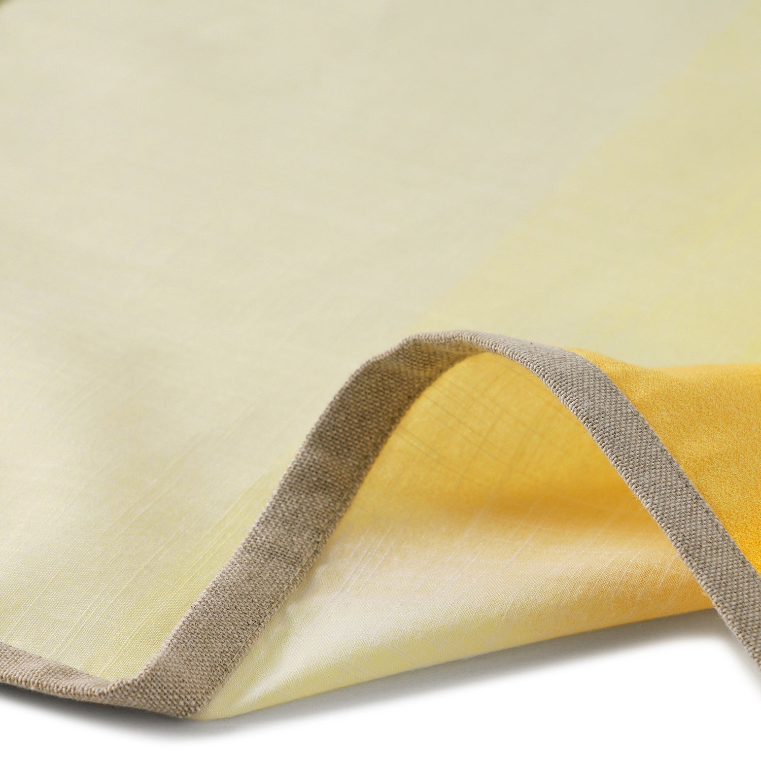 Set Of 4 Yellow Ombre Cotton Napkins