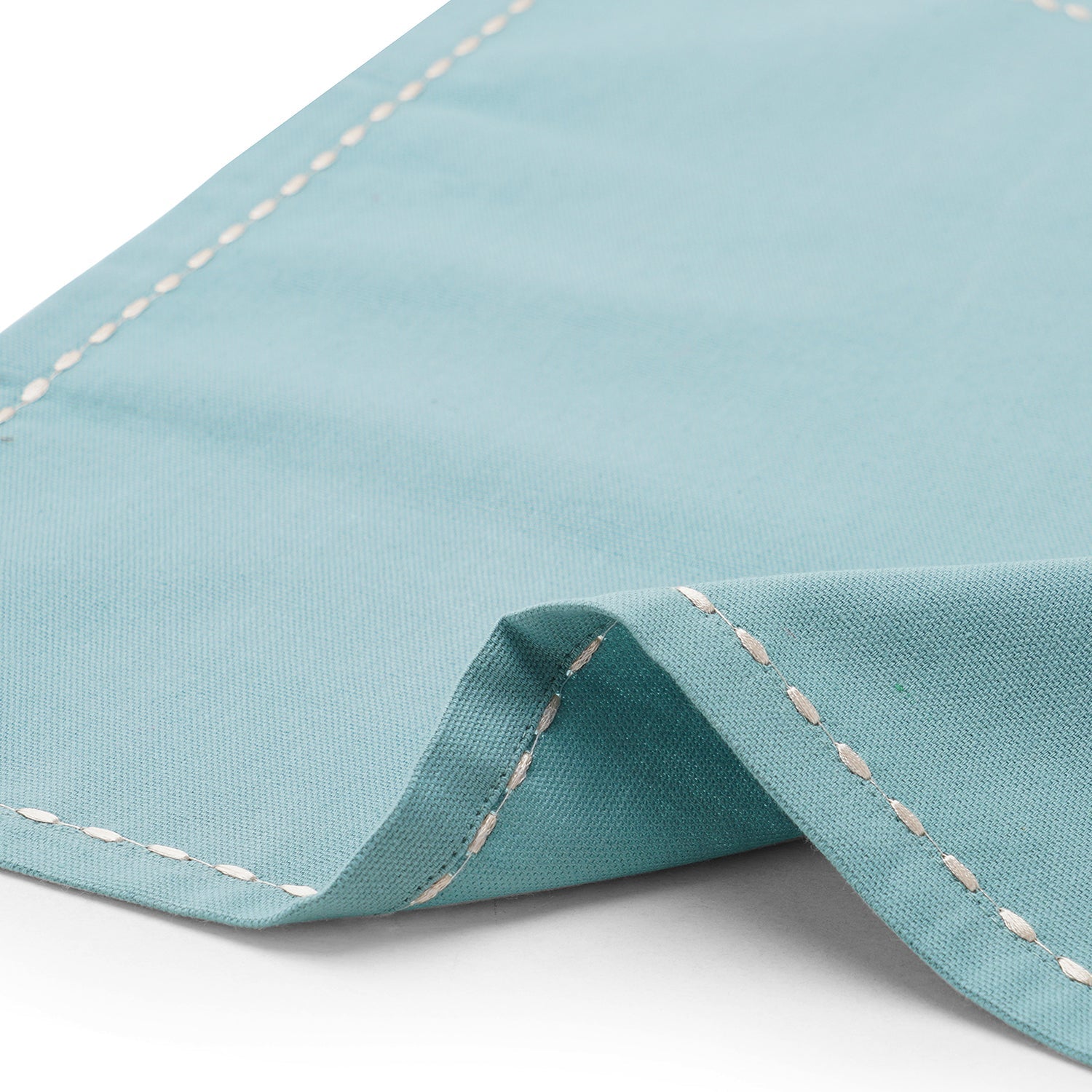 Set Of 4 Blue Cotton Napkins