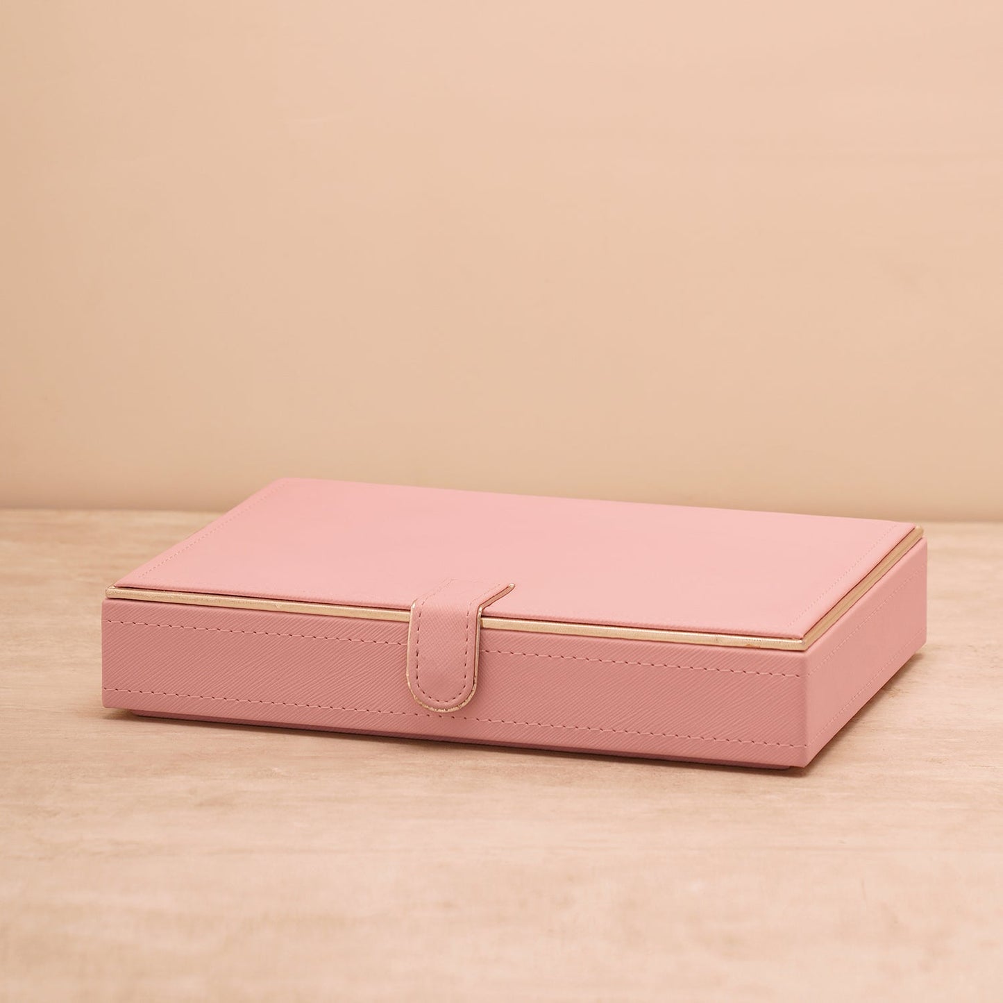 Pink Faux Leather Jewellery Box