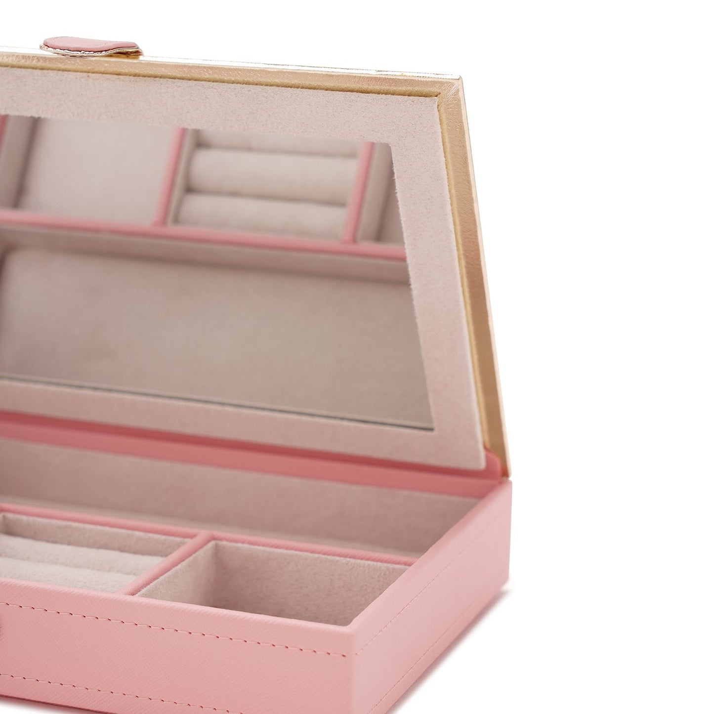 Pink Faux Leather Jewellery Box