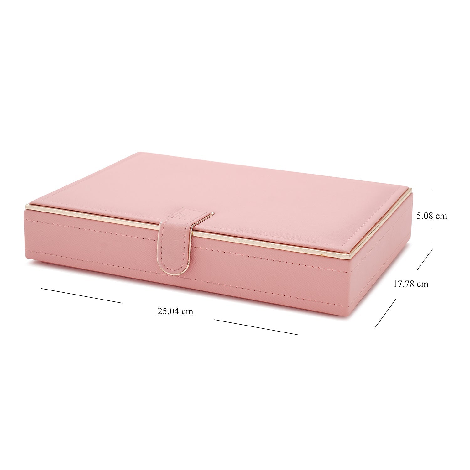 Pink Faux Leather Jewellery Box