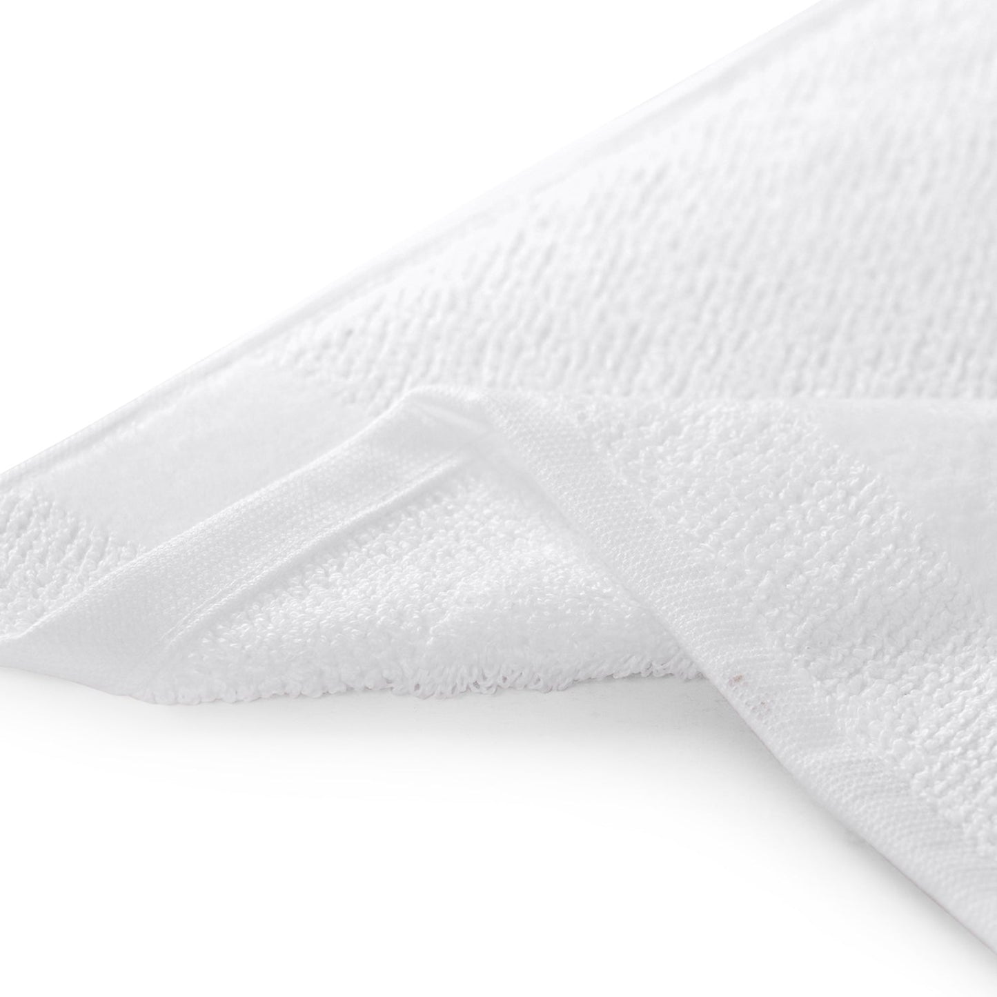 Set Of 8 White Cotton Face Towel