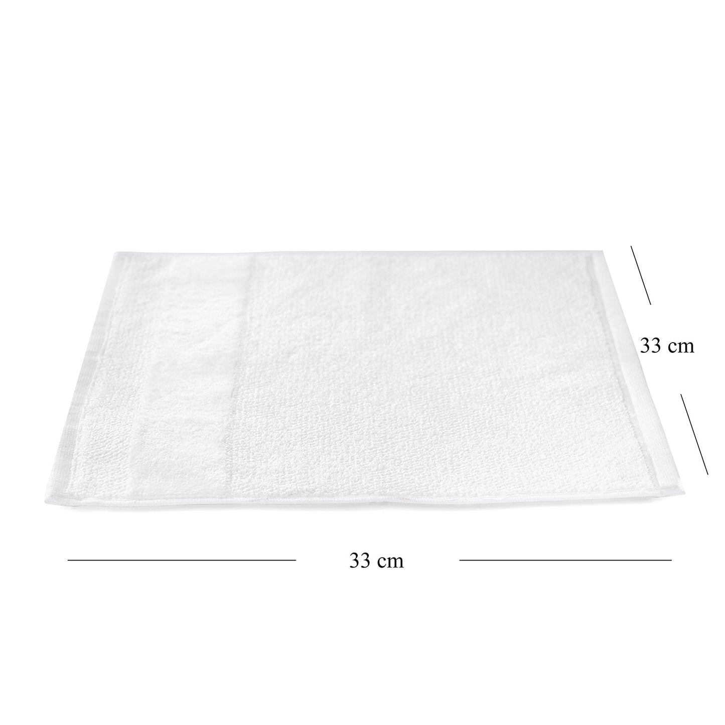 Set Of 8 White Cotton Face Towel