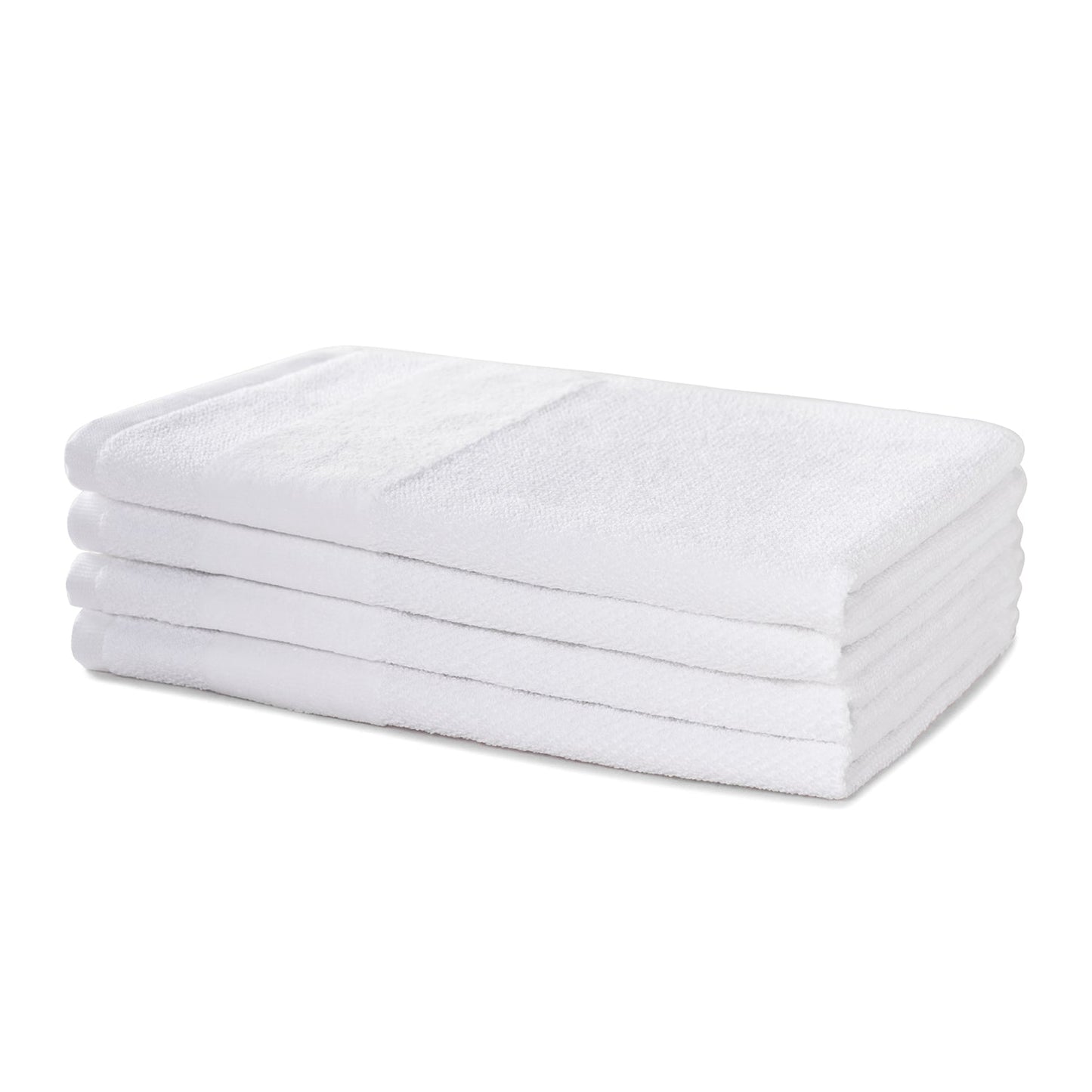 Set Of 4 White Cotton Hand Towel