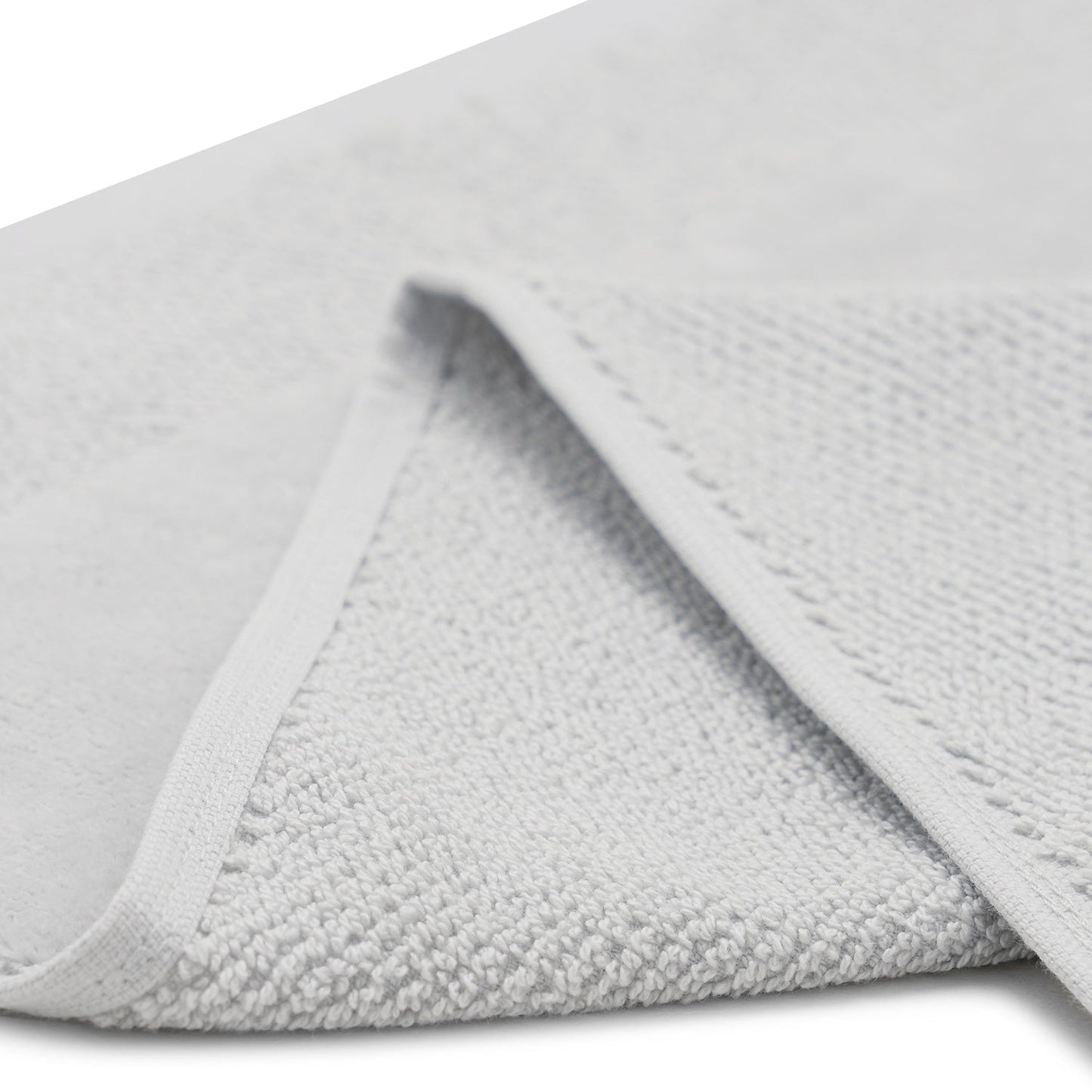 Set Of 4 Light Grey Cotton Hand Towel