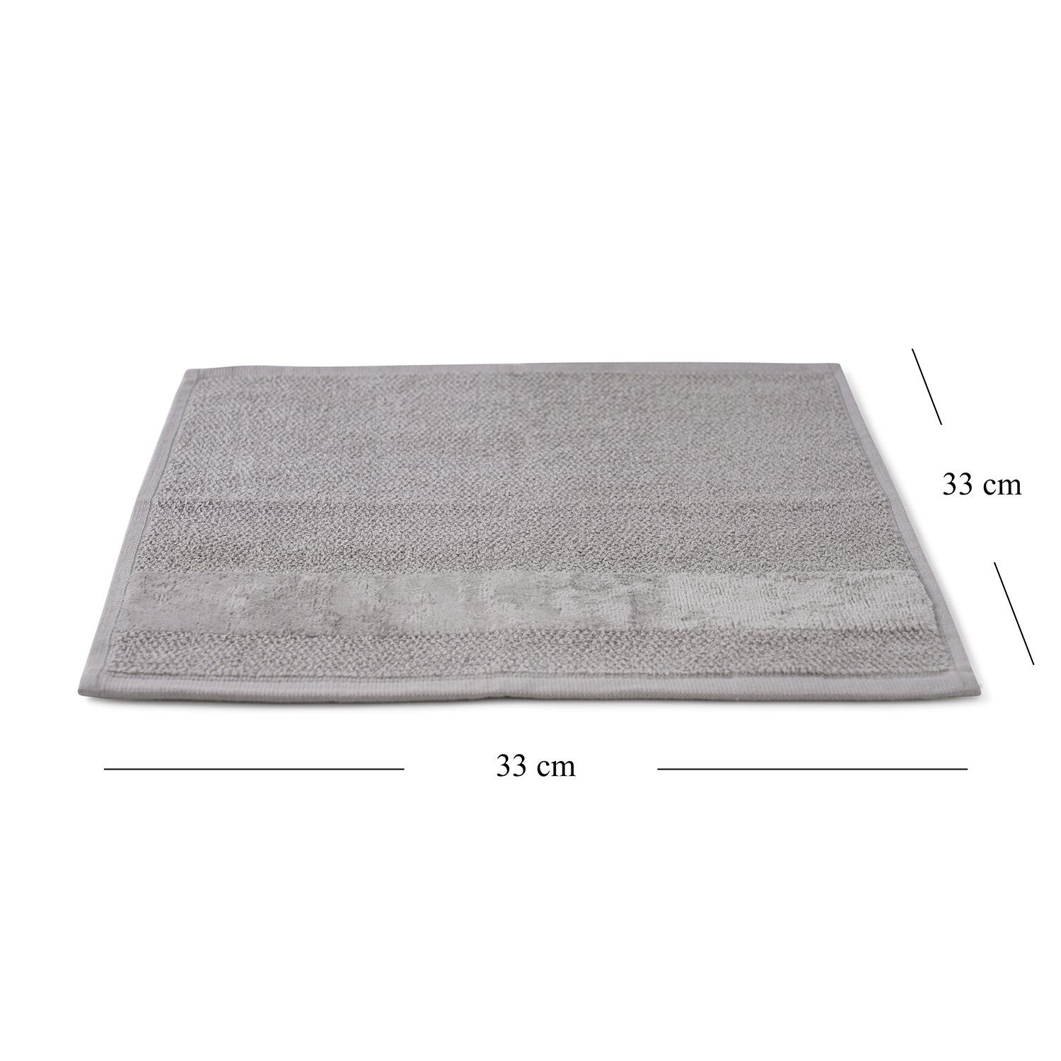 Set Of 8 Grey Cotton Face Towel