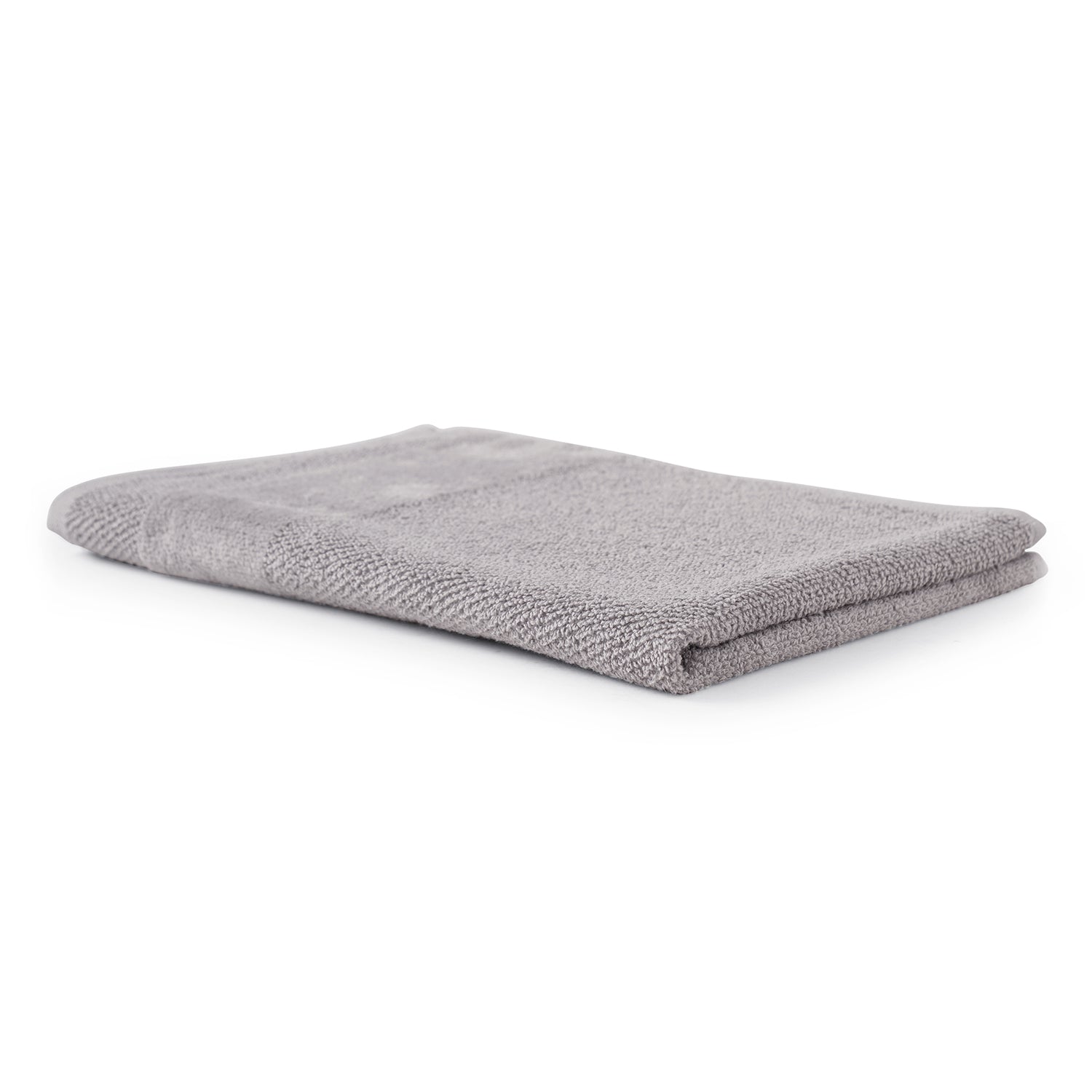Set Of 4 Light Grey Cotton Hand Towel