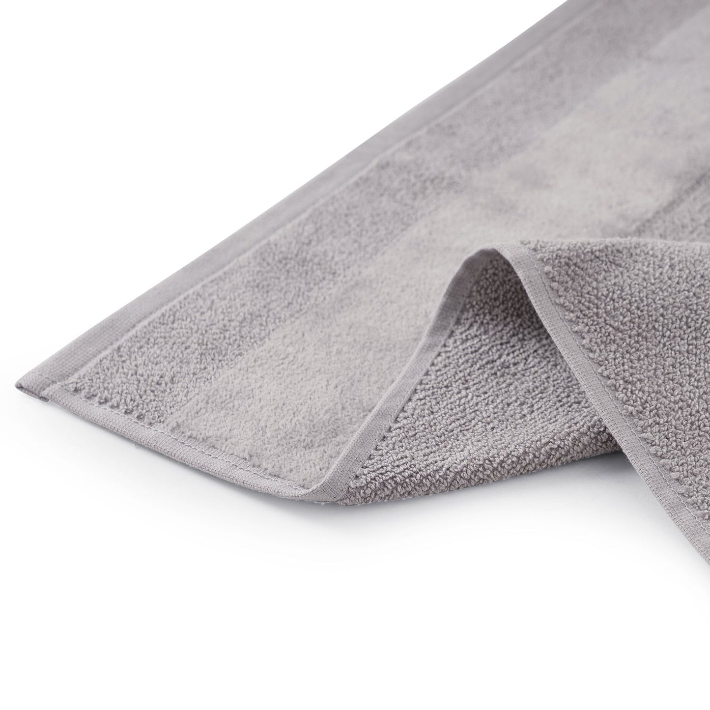 Set Of 4 Light Grey Cotton Hand Towel