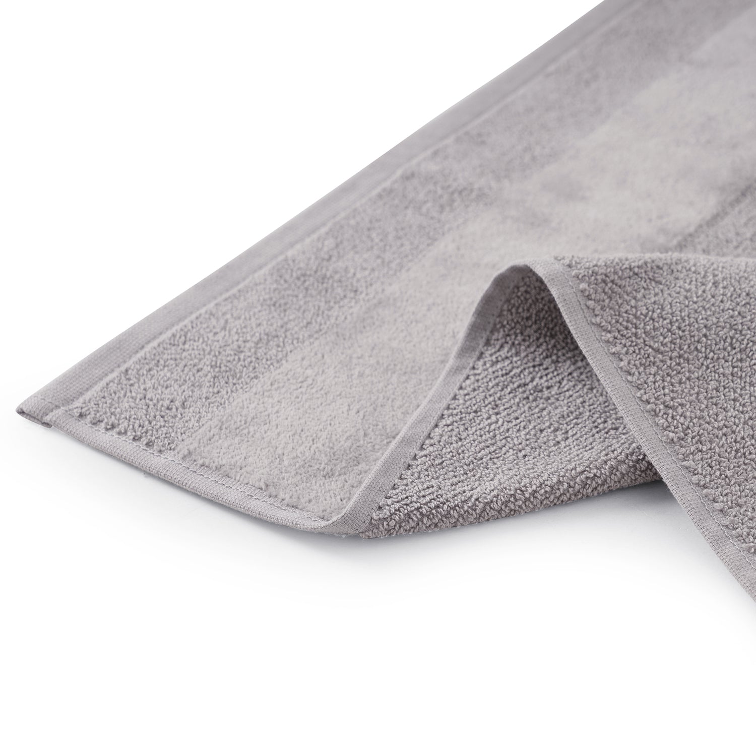 Set Of 4 Light Grey Cotton Hand Towel