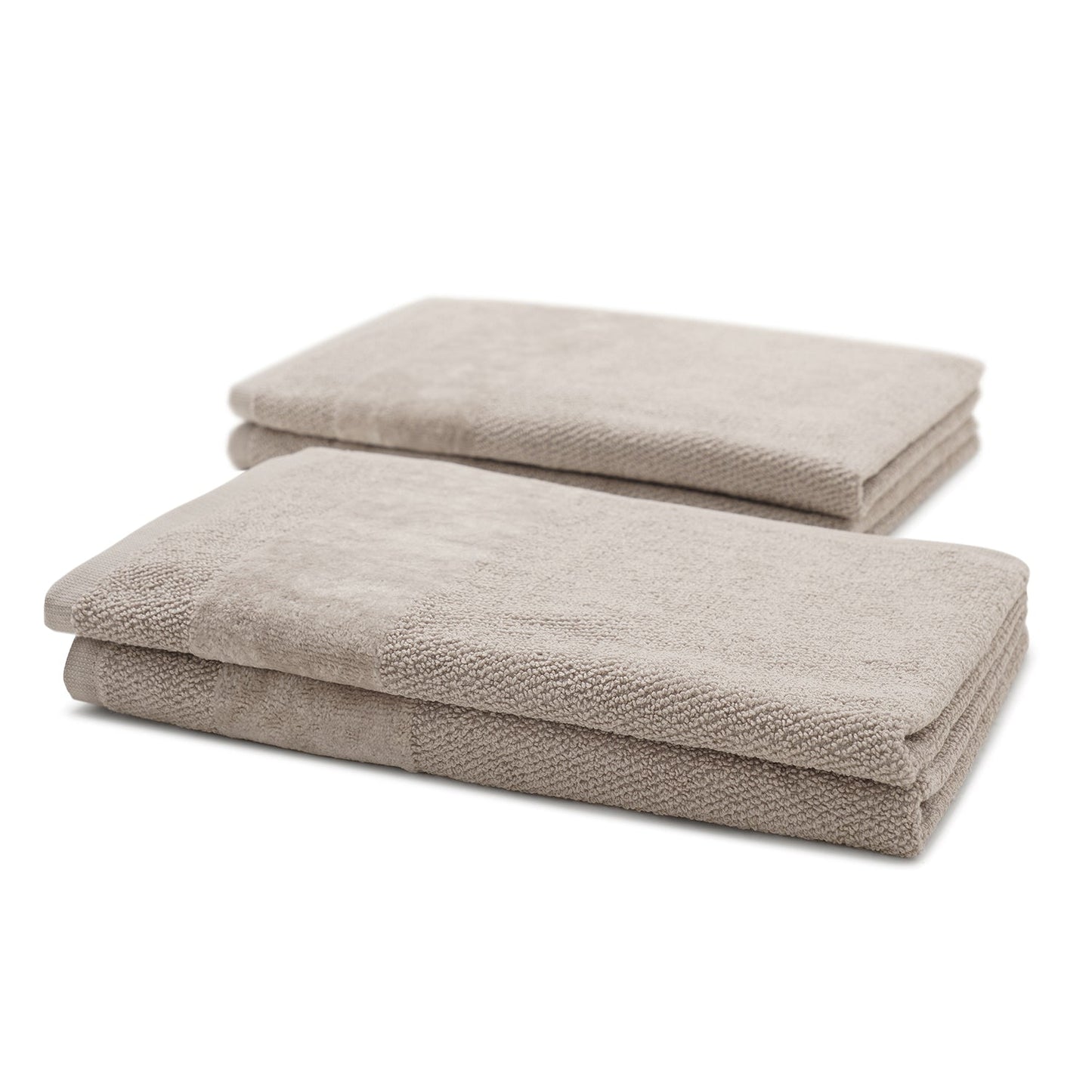 Set Of 4 Beige Cotton Hand Towel