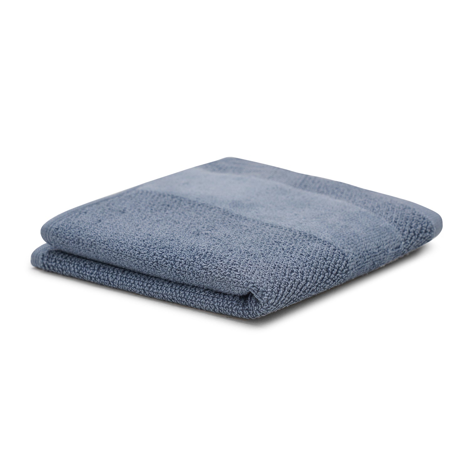 Set Of 8 Indigo Cotton Face Towel