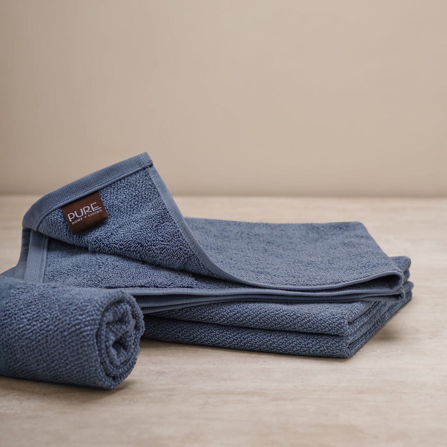 Set Of 4 Indigo Cotton Hand Towel