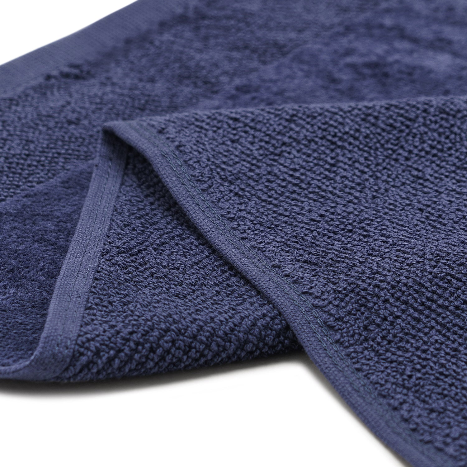 Set Of 4 Blue Cotton Hand Towel