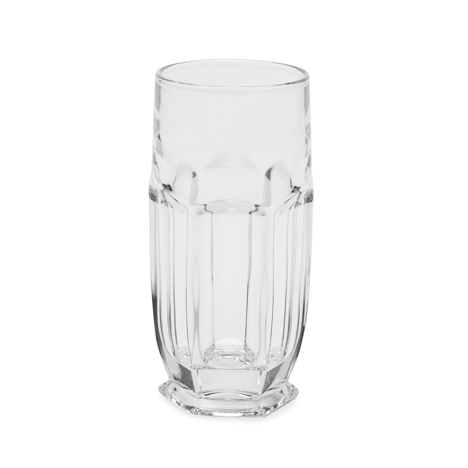 Set of 6 Clear Cylindrical Highball Glasses