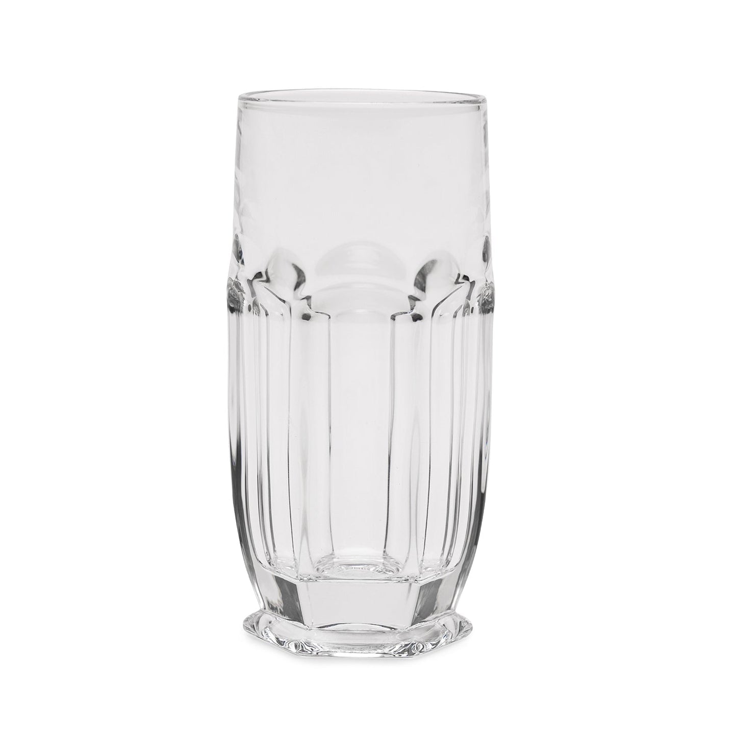 Set of 6 Clear Cylindrical Highball Glasses