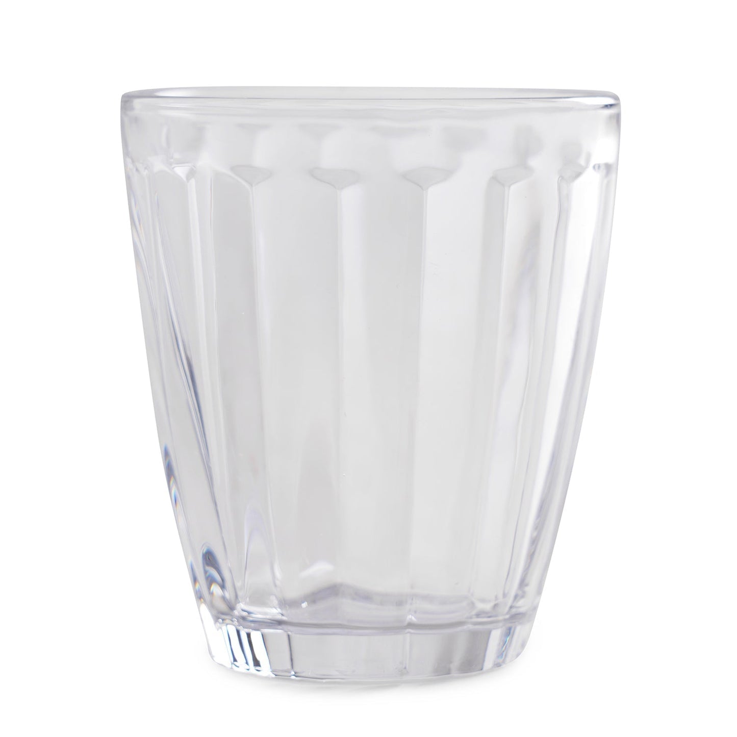 Set of 4 Clear Ribbed Tumblers