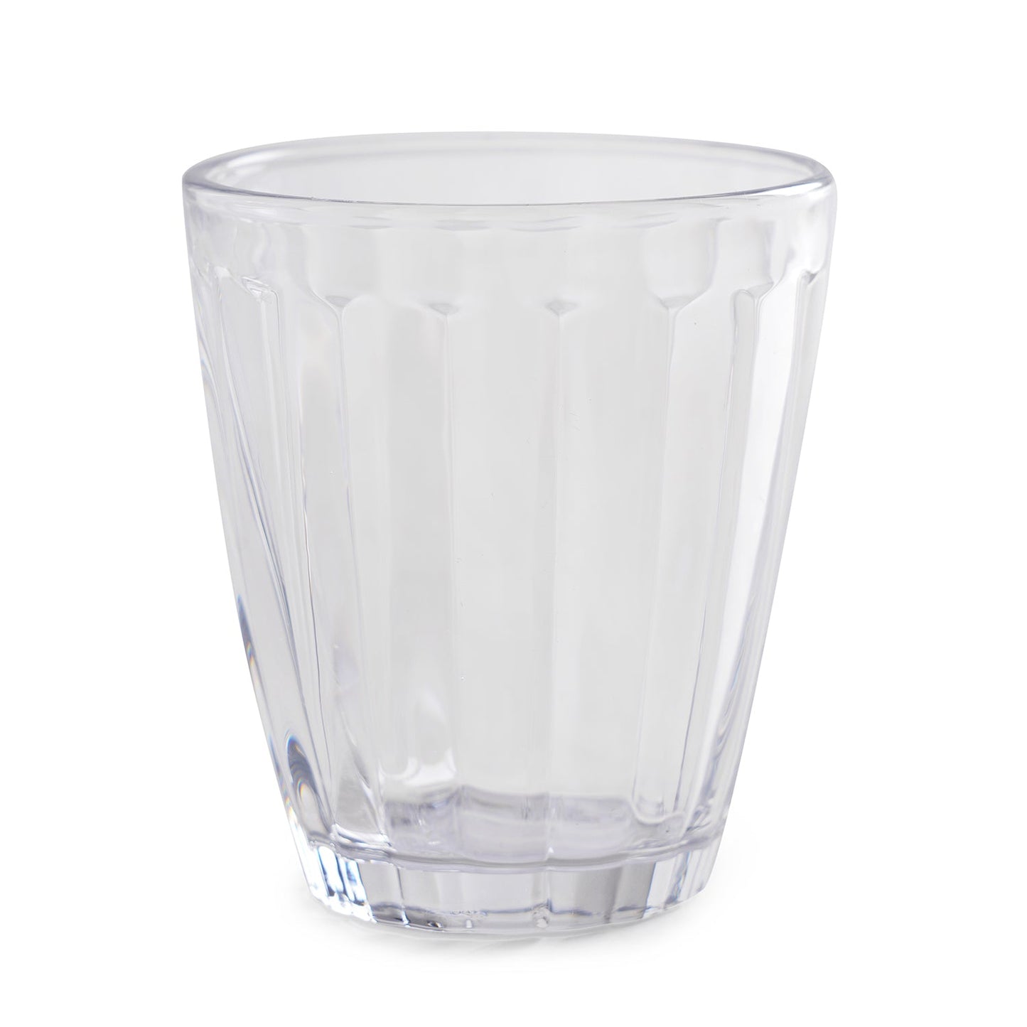 Set of 4 Clear Ribbed Tumblers