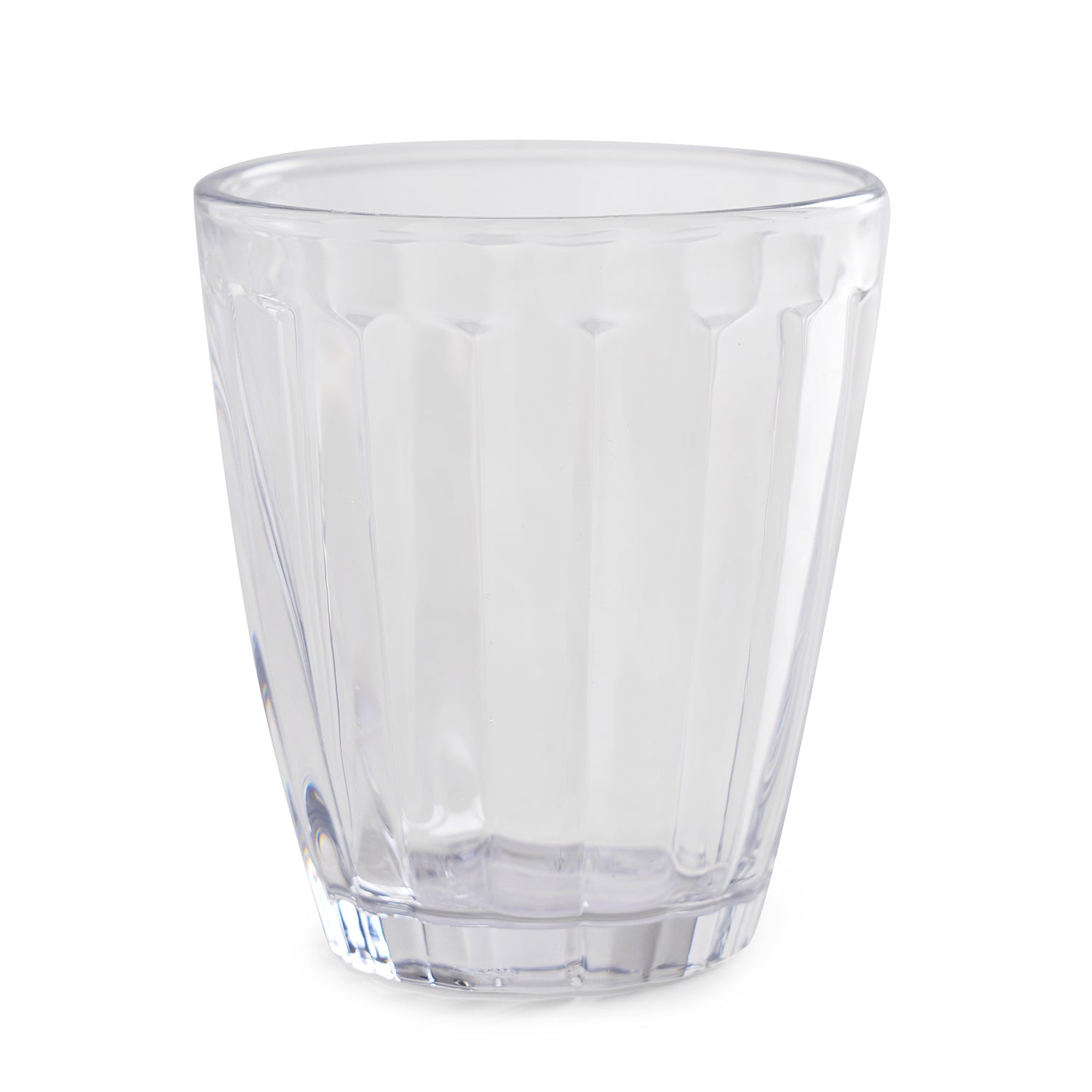 Set of 4 Clear Ribbed Tumblers