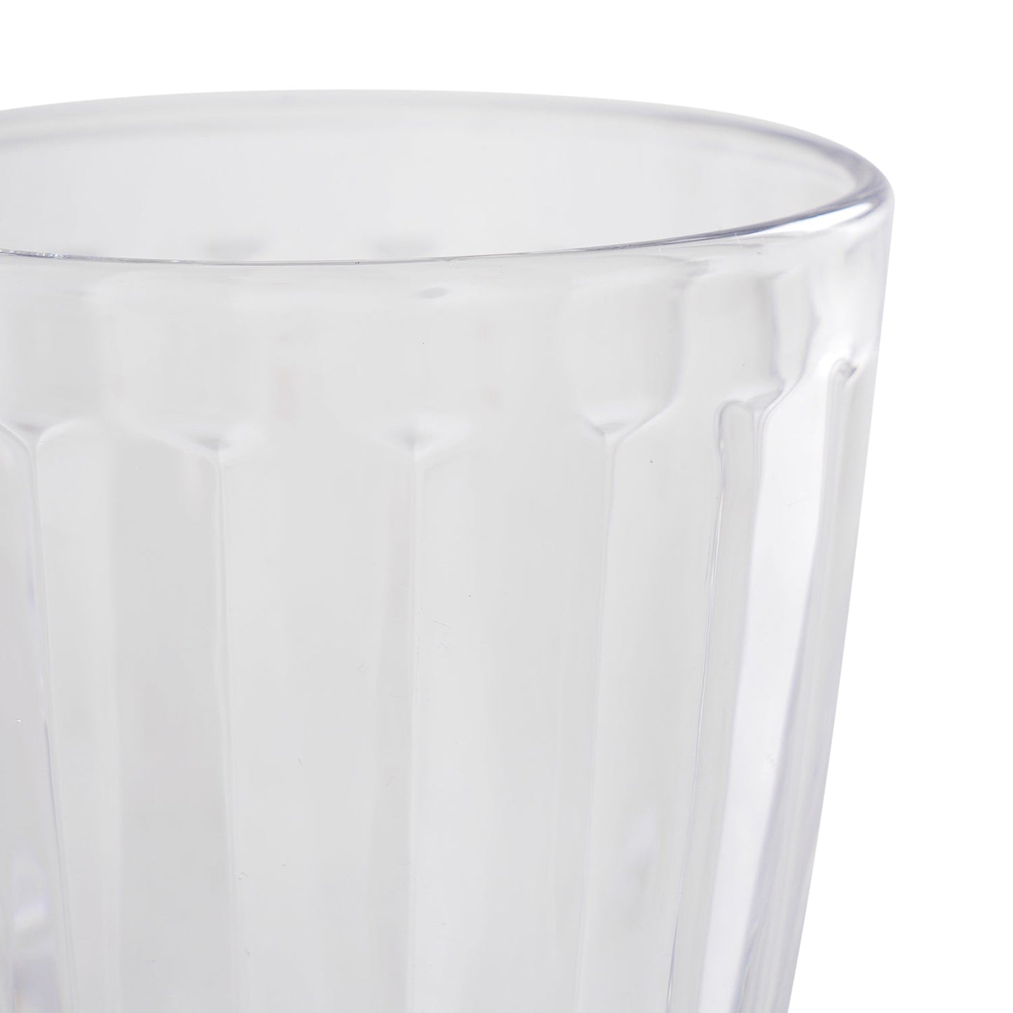 Set of 4 Clear Ribbed Tumblers
