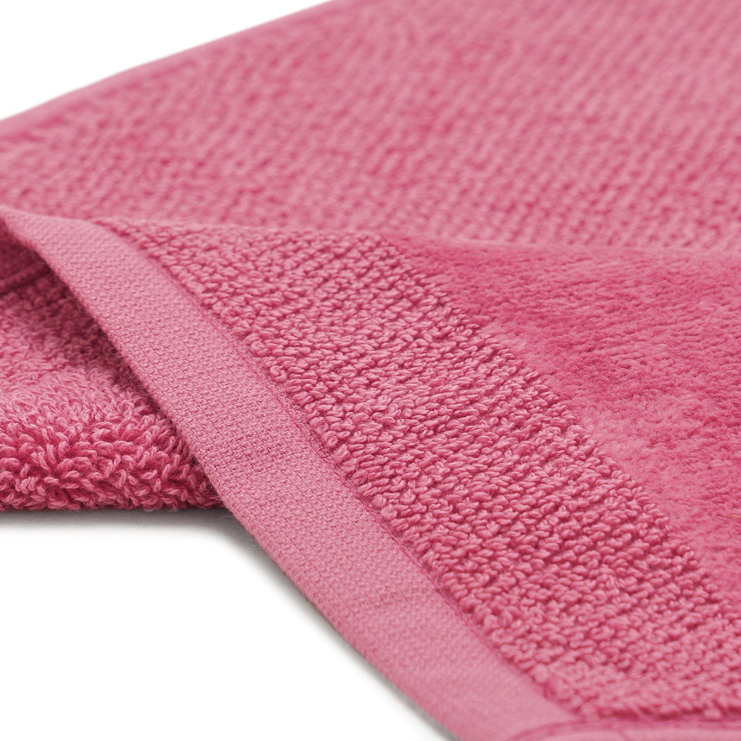 Set Of 8 Dark Pink Cotton Face Towels
