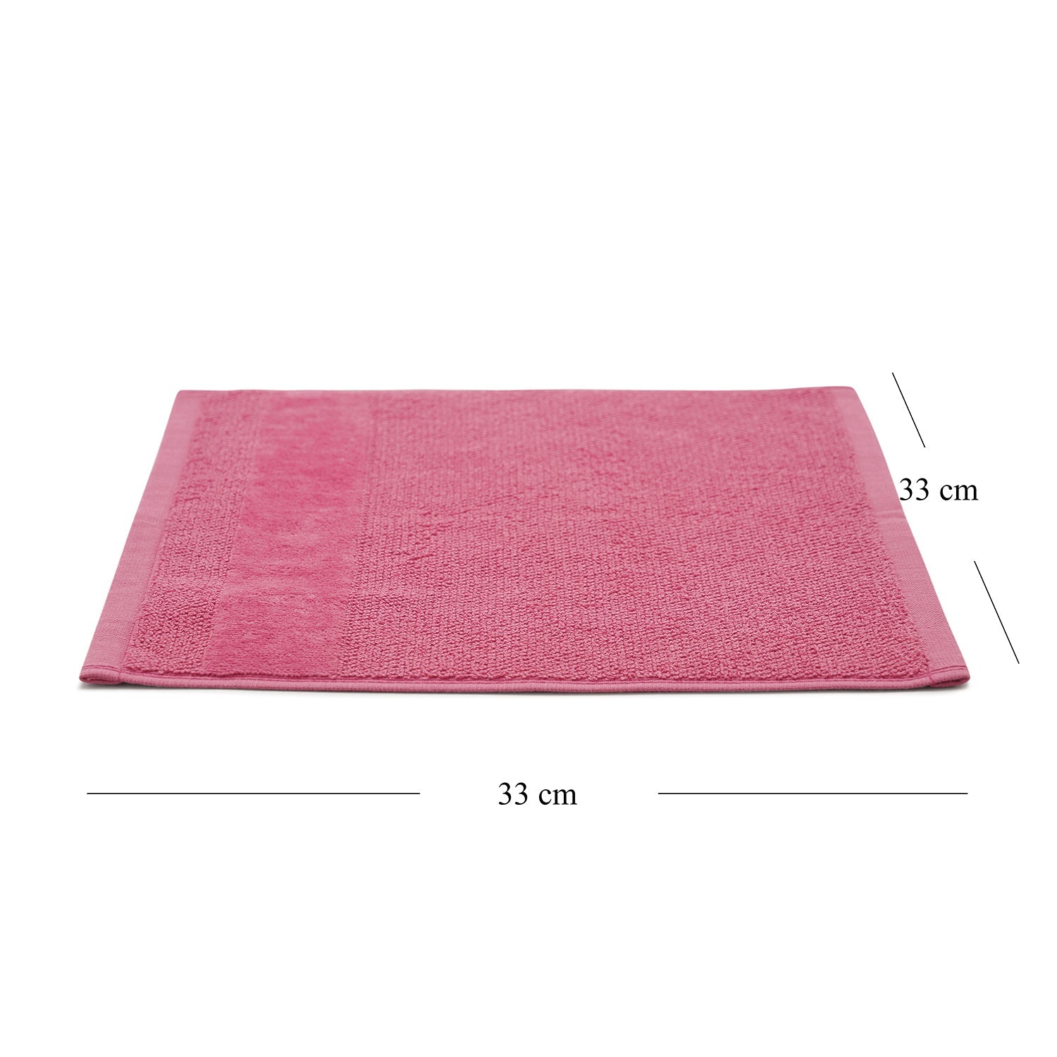 Set Of 8 Dark Pink Cotton Face Towels