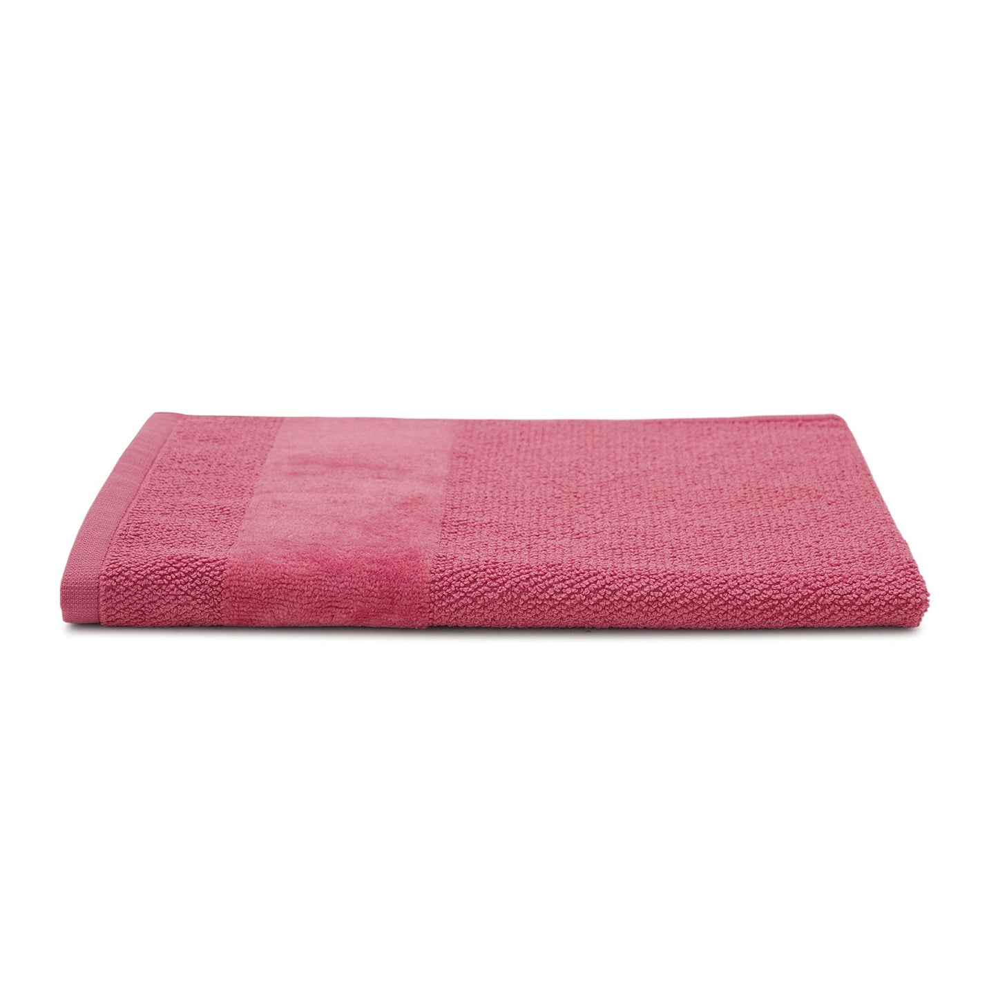 Set Of 4 Dark Pink Cotton Hand Towels