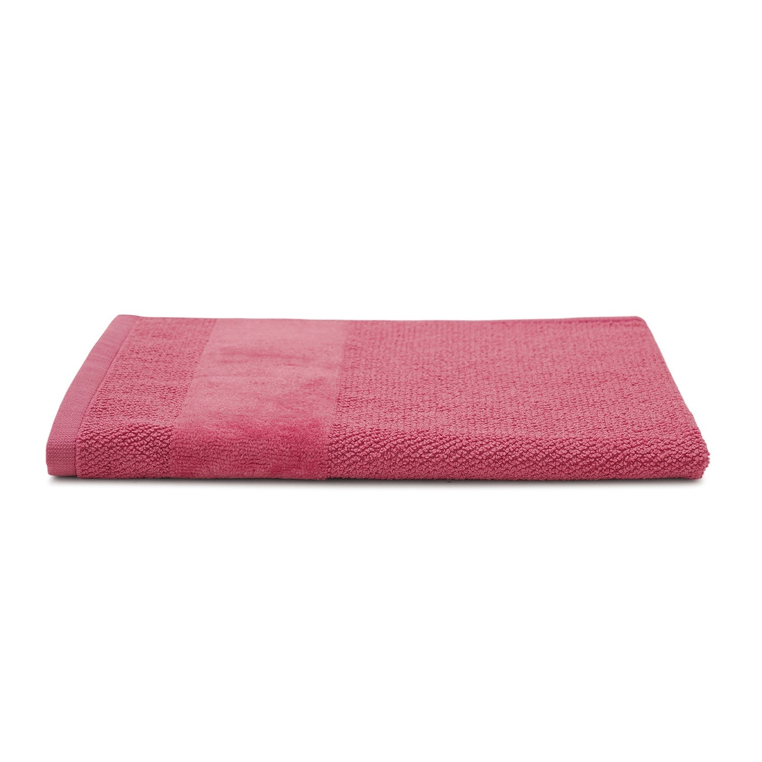 Set Of 4 Dark Pink Cotton Hand Towels