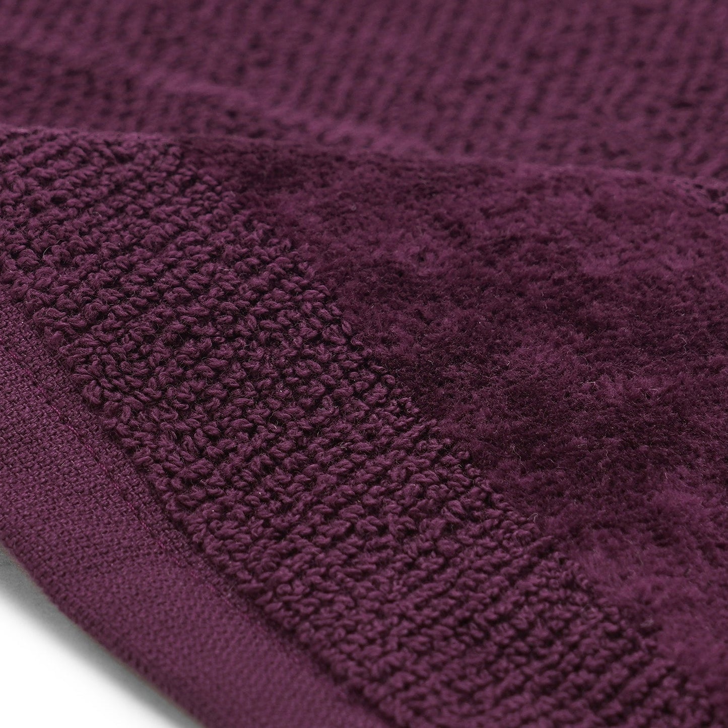 Set Of 8 Purple Cotton Face Towels