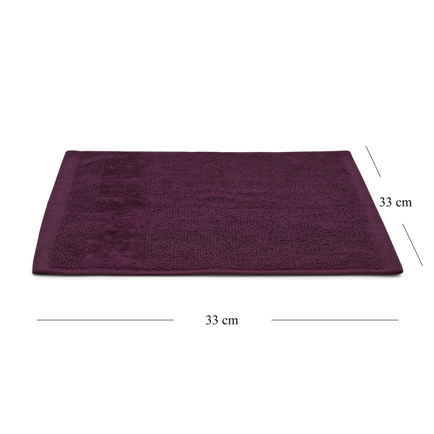 Set Of 8 Purple Cotton Face Towels