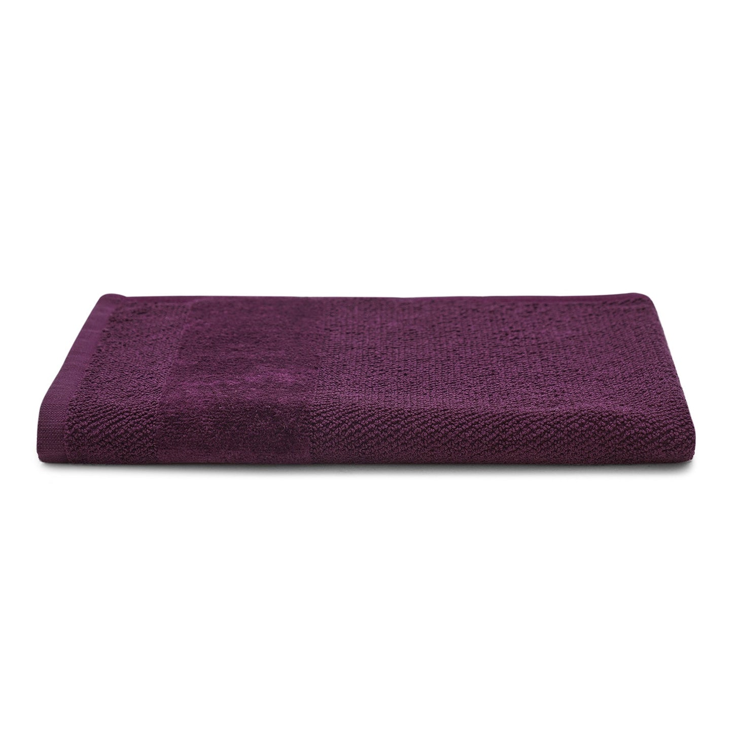 Set Of 4 Purple Cotton Hand Towels